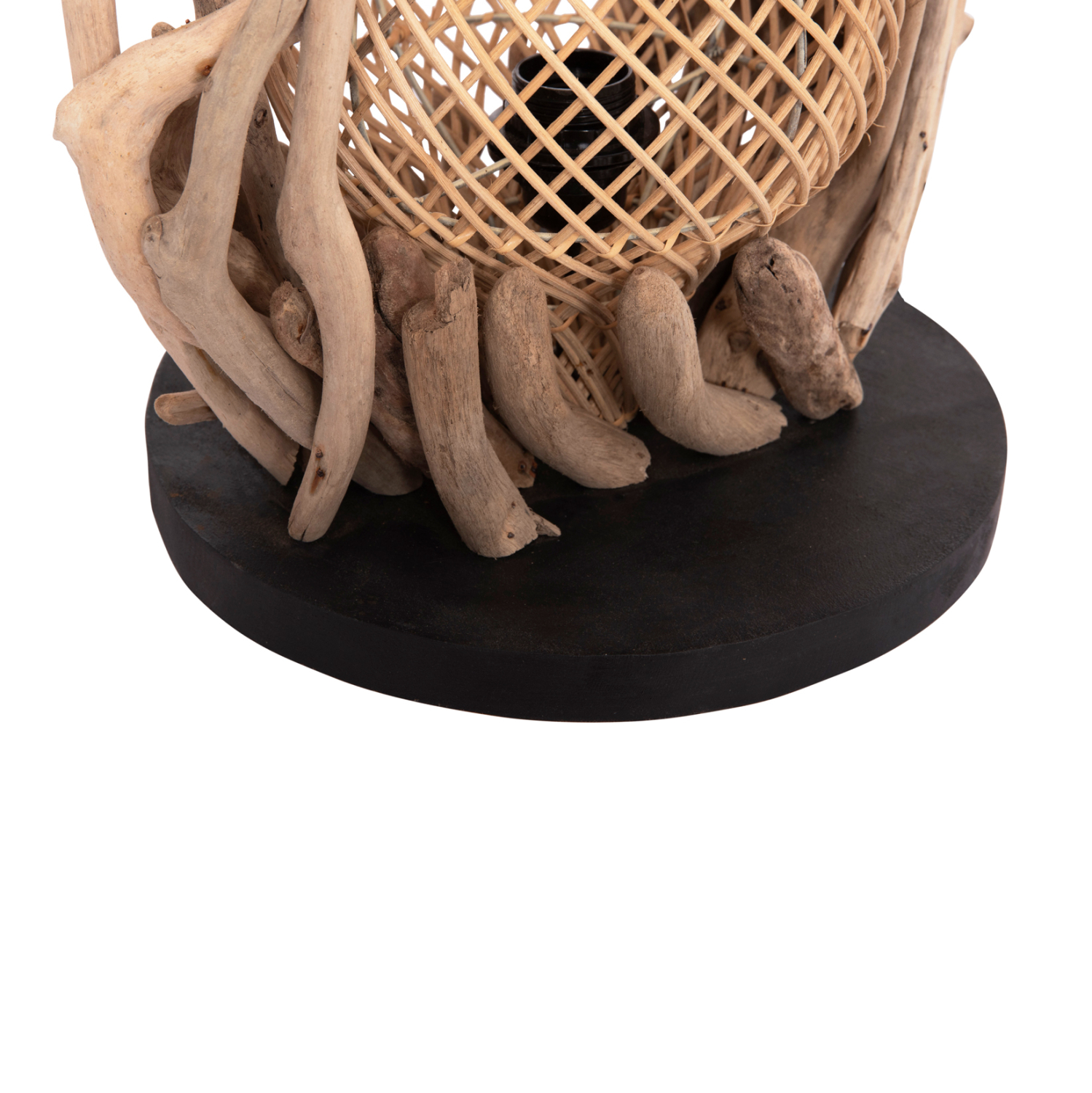 ΕΠΙΤΡΑΠΕΖΙΟ ΔΙΑΚΟΣΜΗΤΙΚΟ ΦΩΤΙΣΤΙΚΟ ASHIN DRIFTWOOD--RATTAN 30x30x49Υεκ. 7