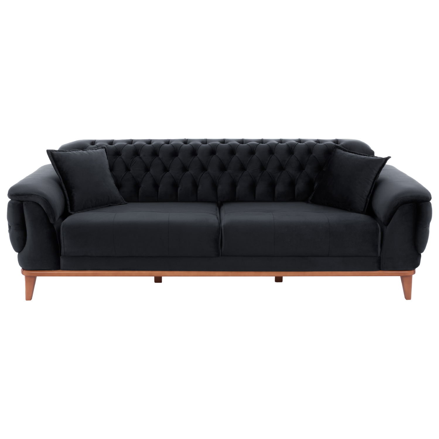 ΚΑΝΑΠΕΣ ΚΡΕΒΑΤΙ BENNINGTON ΤΡΙΘΕΣΙΟΣ ΜΑΥΡΟΣ 240x95x80 εκ. 4