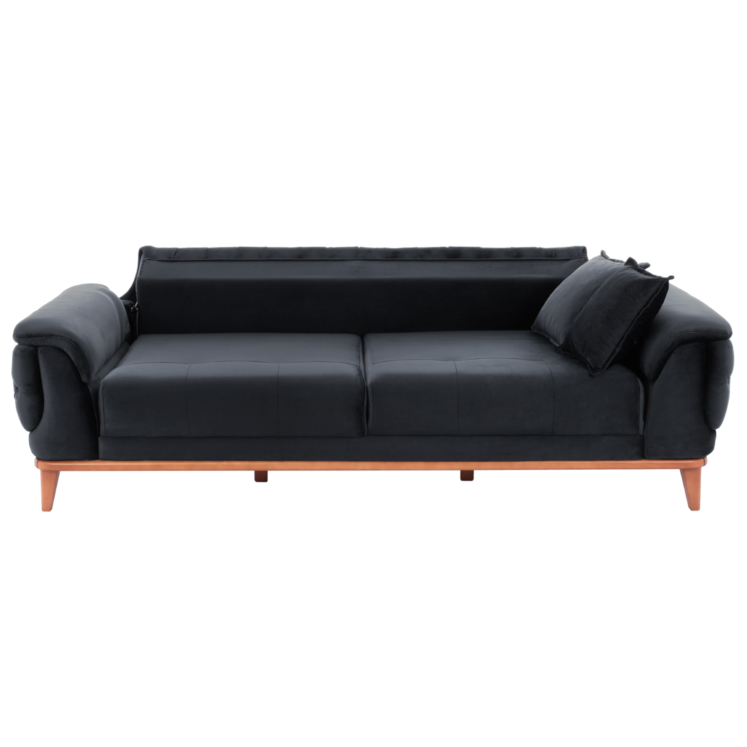 ΚΑΝΑΠΕΣ ΚΡΕΒΑΤΙ BENNINGTON ΤΡΙΘΕΣΙΟΣ ΜΑΥΡΟΣ 240x95x80 εκ. 5