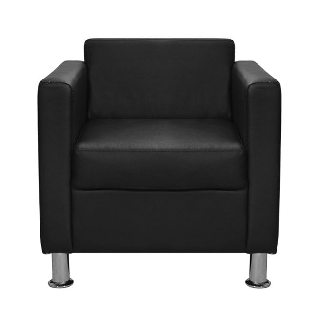 ΠΟΛΥΘΡΟΝΑ CUBO PU ΜΑΥΡΟ 70χ71χ73 εκ. 2