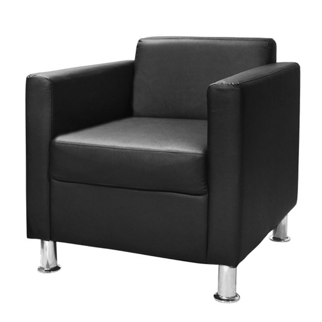 ΠΟΛΥΘΡΟΝΑ CUBO PU ΜΑΥΡΟ 70χ71χ73 εκ. 3