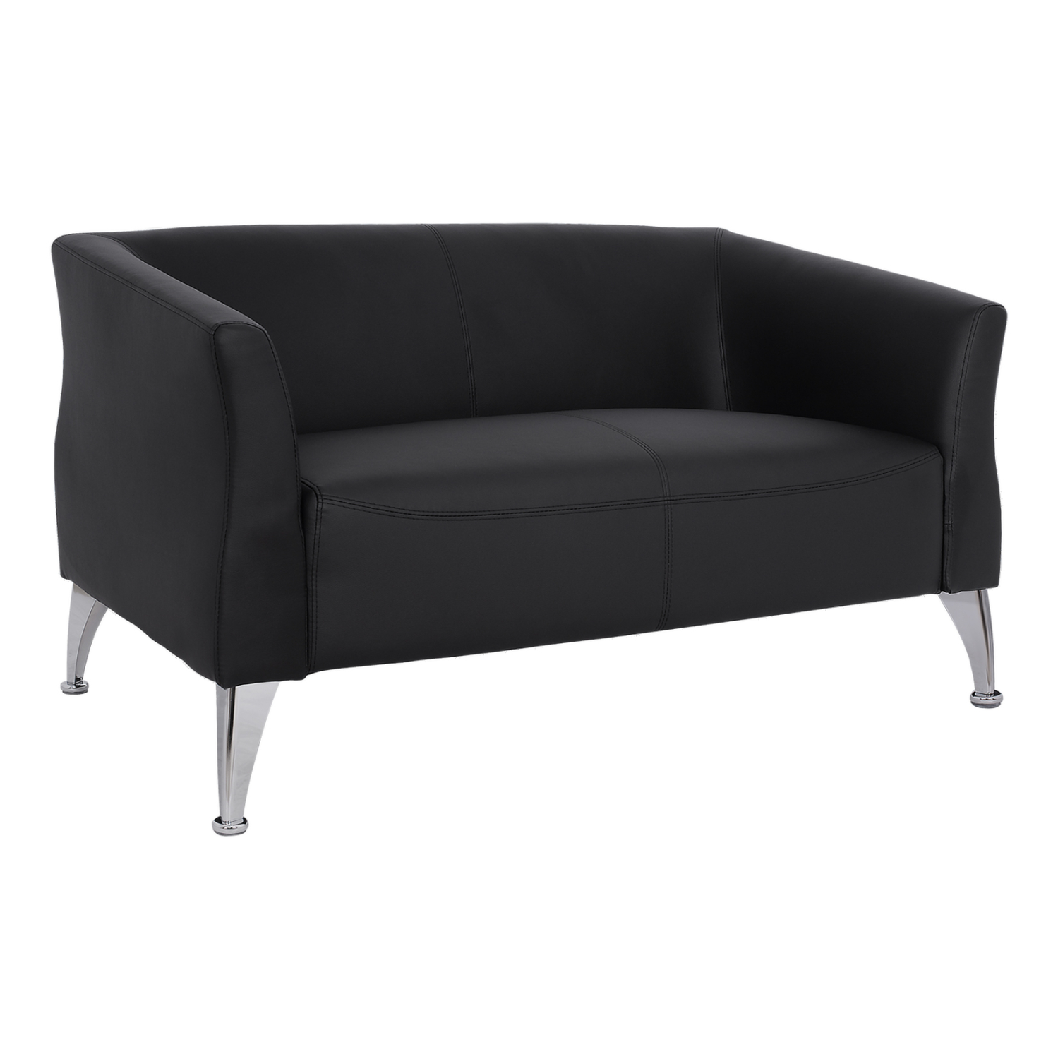 ΚΑΝΑΠΕΣ 2ΘΕΣΙΟΣ KIANA ΜΕ ΜΑΥΡΟ PU 130x75x71 εκ. 1