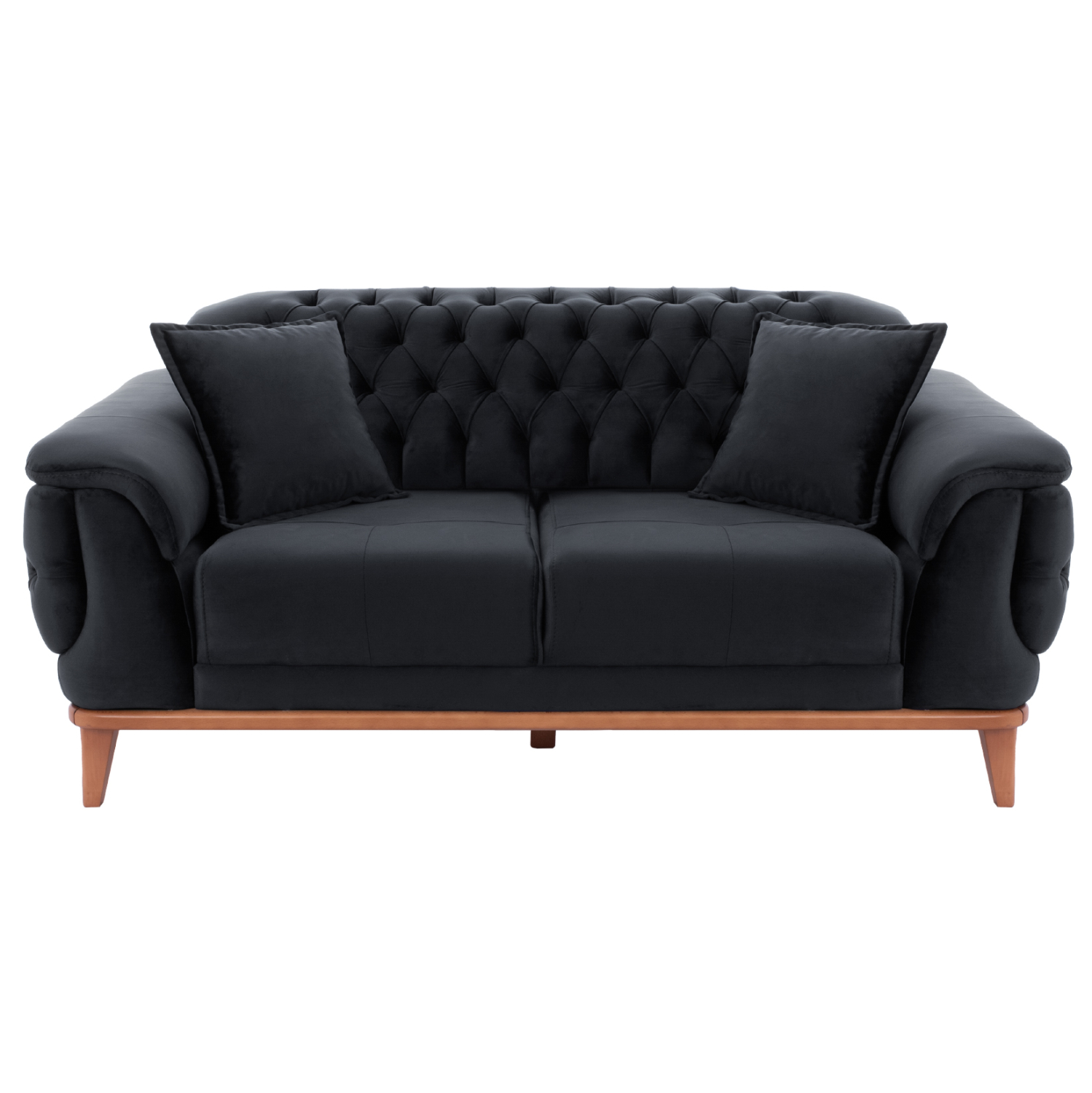 ΚΑΝΑΠΕΣ ΚΡΕΒΑΤΙ BENNINGTON 2ΘΕΣΙΟΣ ΜΑΥΡΟΣ 180x95x80 εκ. 4