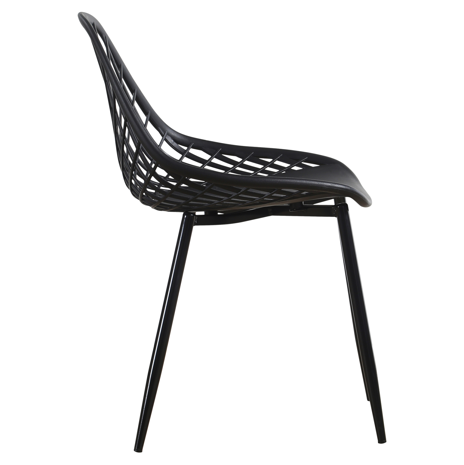 ΚΑΡΕΚΛΑ ΠΟΛΥΠΡΟΠΥΛΕΝΙΟΥ LIO ΜΕ ΜΕΤΑΛΛΙΚΑ ΠΟΔΙΑ ΜΑΥΡΗ 52x53x82Υ εκ. 4