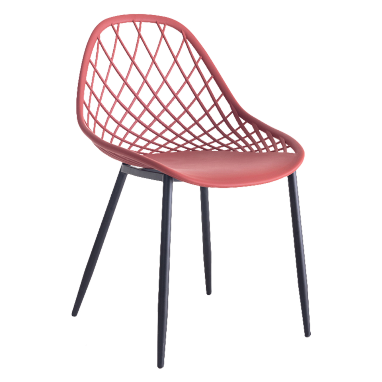 ΚΑΡΕΚΛΑ ΠΟΛΥΠΡΟΠΥΛΕΝΙΟΥ LIO ΚΟΚΚΙΝΗ ΜΕ ΜΕΤΑΛΛΙΚΑ ΠΟΔΙΑ ΜΑΥΡΑ 52x53x82Υεκ. 1