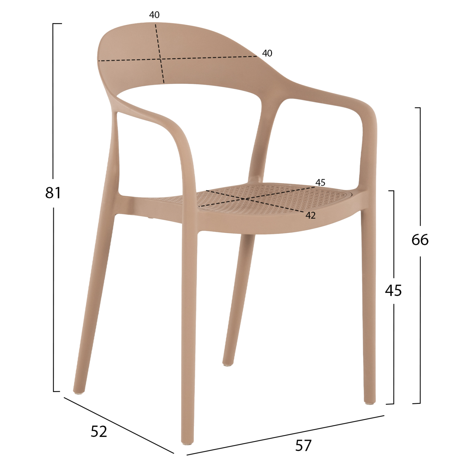ΠΟΛΥΘΡΟΝΑ ΠΟΛΥΠΡΟΠΥΛΕΝΙΟΥ CLEO ΚΑΠΟΥΤΣΙΝΟ 57x53x81Υ 2