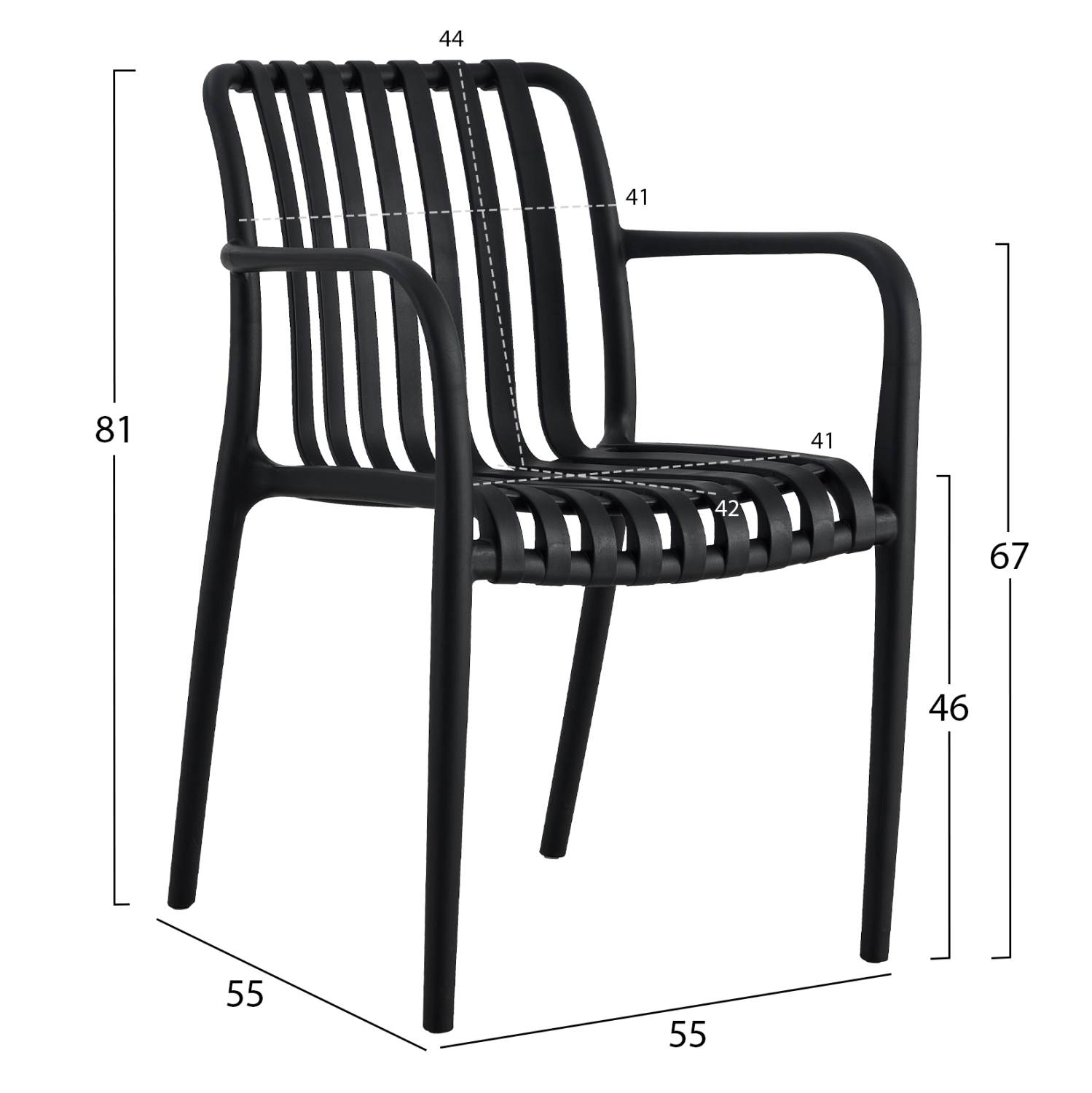 ΠΟΛΥΘΡΟΝΑ ΠΟΛΥΠΡΟΠΥΛΕΝΙΟΥ TIPPY ΜΑΥΡΗ 55x55x81Υεκ. 2