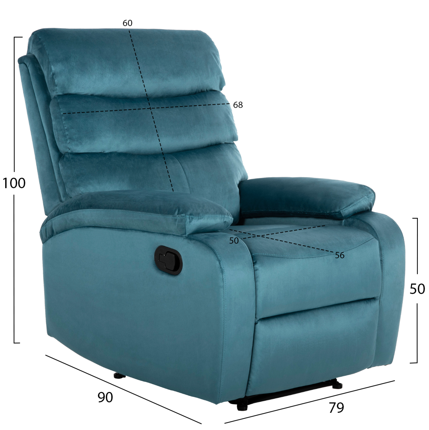 ΠΟΛΥΘΡΟΝΑ RELAX YASUMU ΠΕΤΡΟΛ ΒΕΛΟΥΔΟ 80x93x100Υεκ. 2