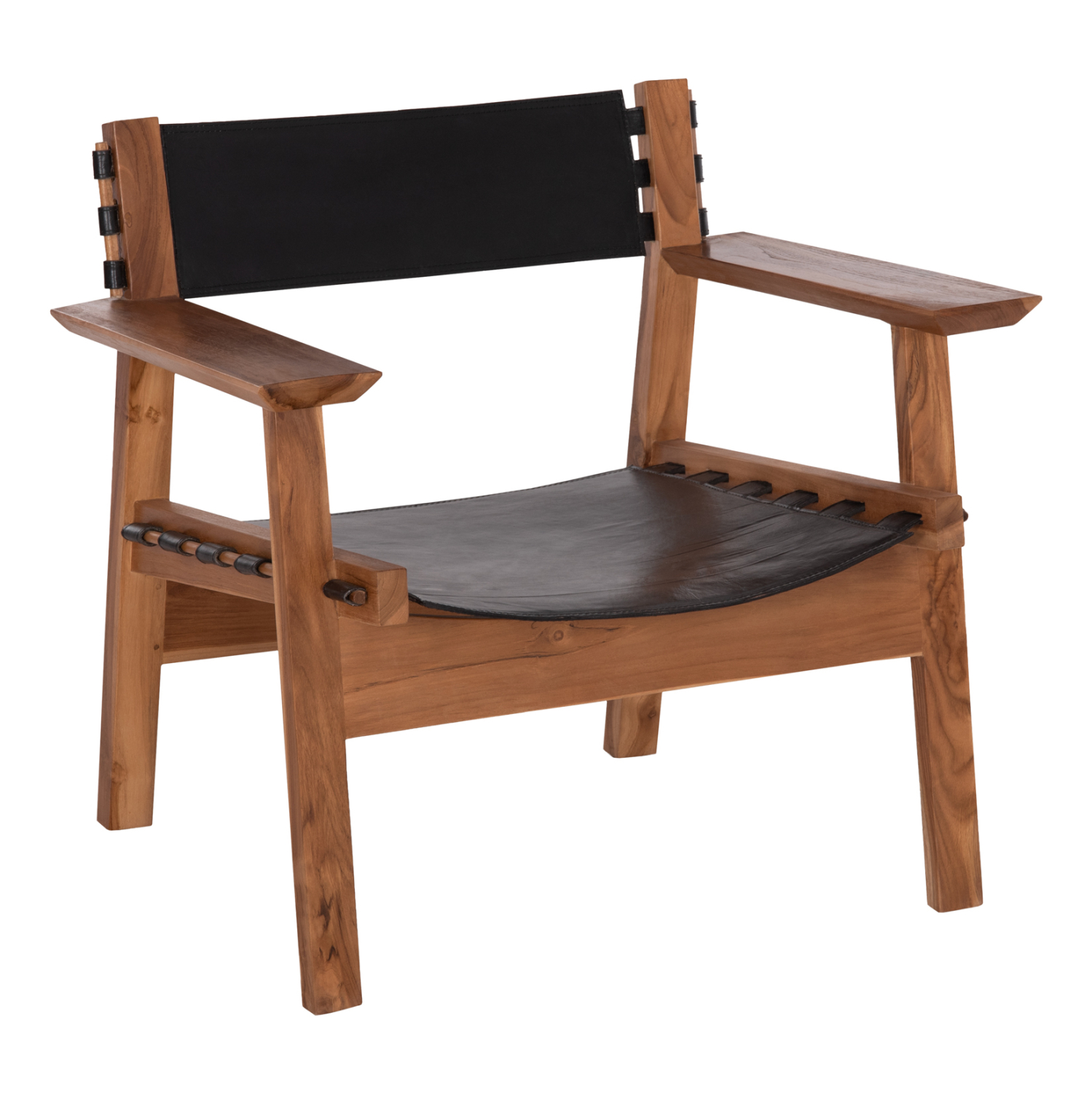 ΠΟΛΥΘΡΟΝΑ KONNA TEAK ΞΥΛΟ ΣΕ ΦΥΣΙΚΟ-ΔΕΡΜΑ ΑΓΕΛΑΔΟΣ ΣΕ ΜΑΥΡΟ 80x64x73Υεκ. 1