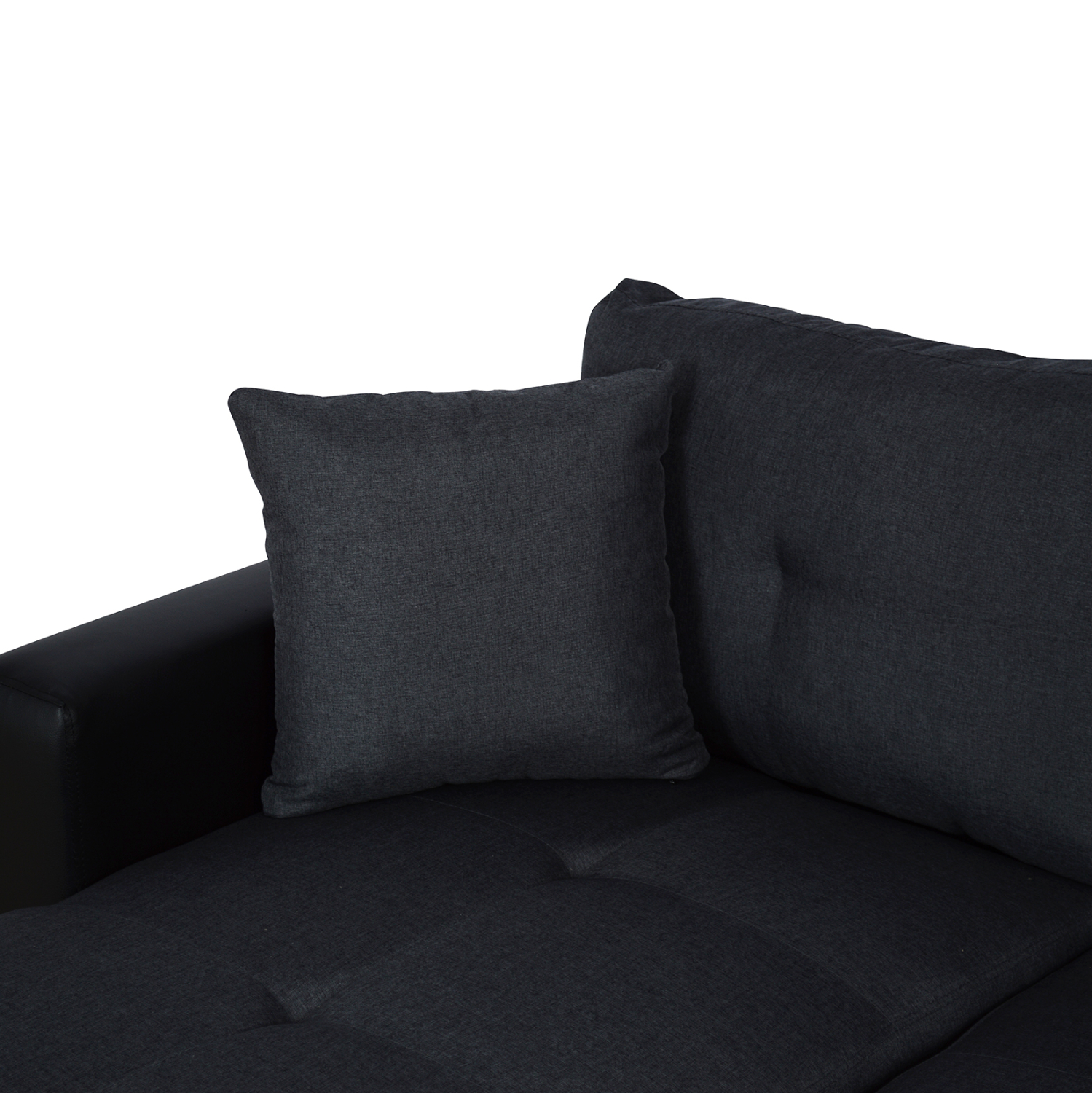 ΚΑΝΑΠΕΣ ΓΩΝΙΑ ΚΡΕΒΑΤΙ WAYNE 220x146x86Υεκ. ΓΚΡΙ ΜΕ ΜΑΥΡΟ PU 8