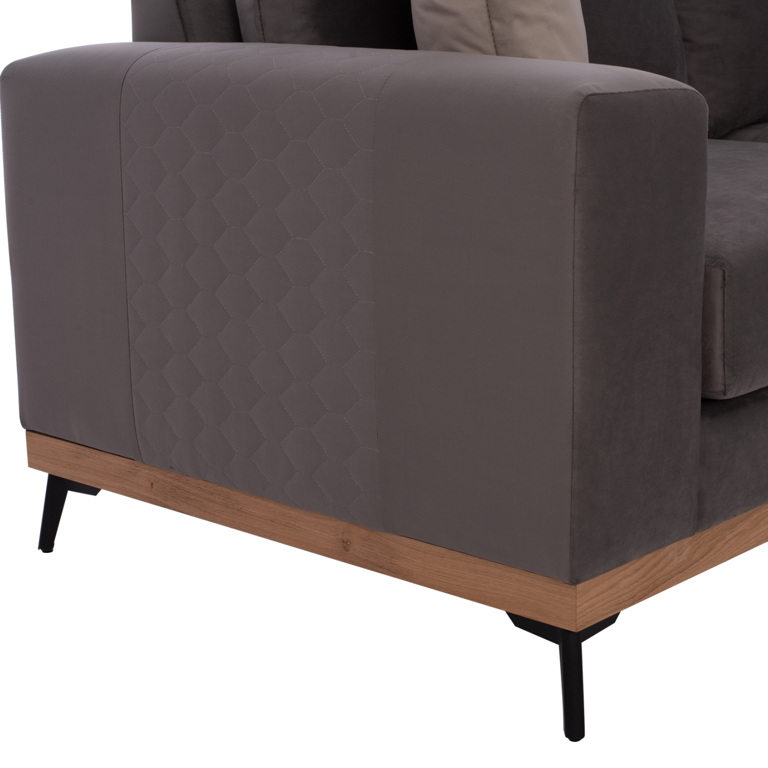 ΚΑΝΑΠΕΣ ΔΕΞΙΑ ΓΩΝΙΑ MESINA ΥΦΑΣΜΑ ΑΛΕΚΙΑΣΤΟ ΓΚΡΙ 290Χ240Χ94Υεκ. 8