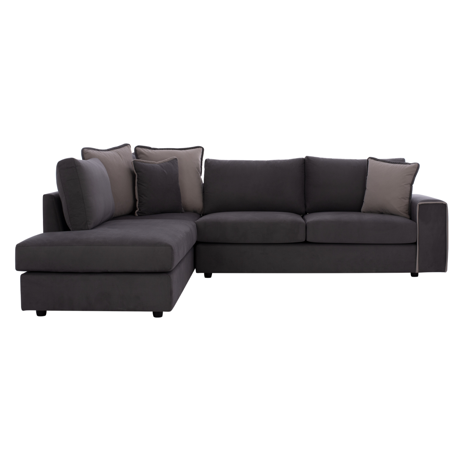 ΚΑΝΑΠΕΣ ΑΡΙΣΤΕΡΗ ΓΩΝΙΑ HOME ΥΦΑΣΜΑ ΑΛΕΚΙΑΣΤΟ ΓΚΡΙ 270x225x90Υεκ. 3