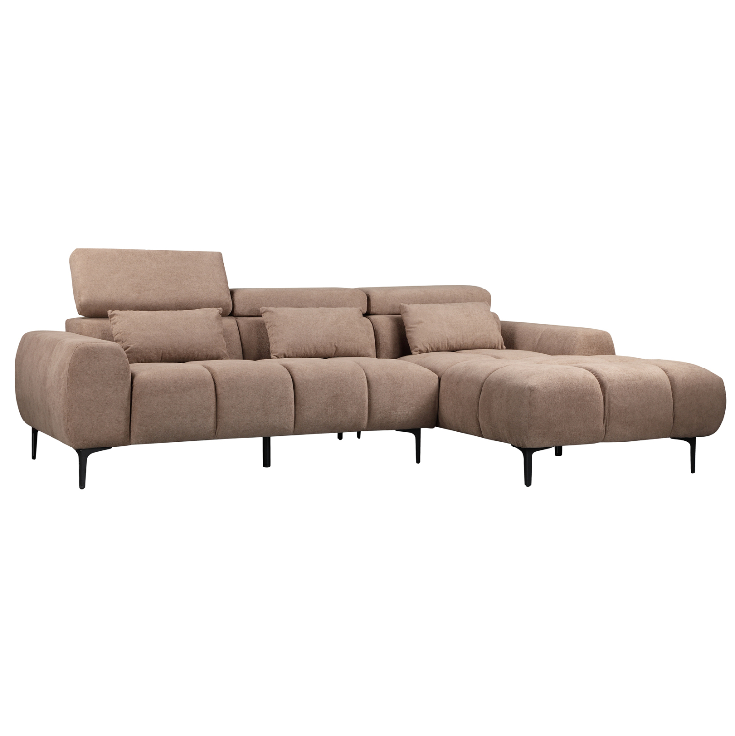 ΚΑΝΑΠΕΣ ΔΕΞΙΑ ΓΩΝΙΑ DIVYA ΣΥΝΘ.SUEDE ΑΝΟΙΧΤΟ ΚΑΦΕ 264x175x99Υεκ. 1