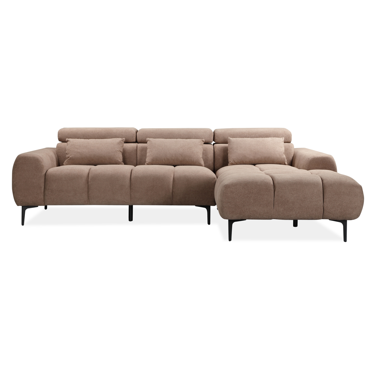 ΚΑΝΑΠΕΣ ΔΕΞΙΑ ΓΩΝΙΑ DIVYA ΣΥΝΘ.SUEDE ΑΝΟΙΧΤΟ ΚΑΦΕ 264x175x99Υεκ. 4
