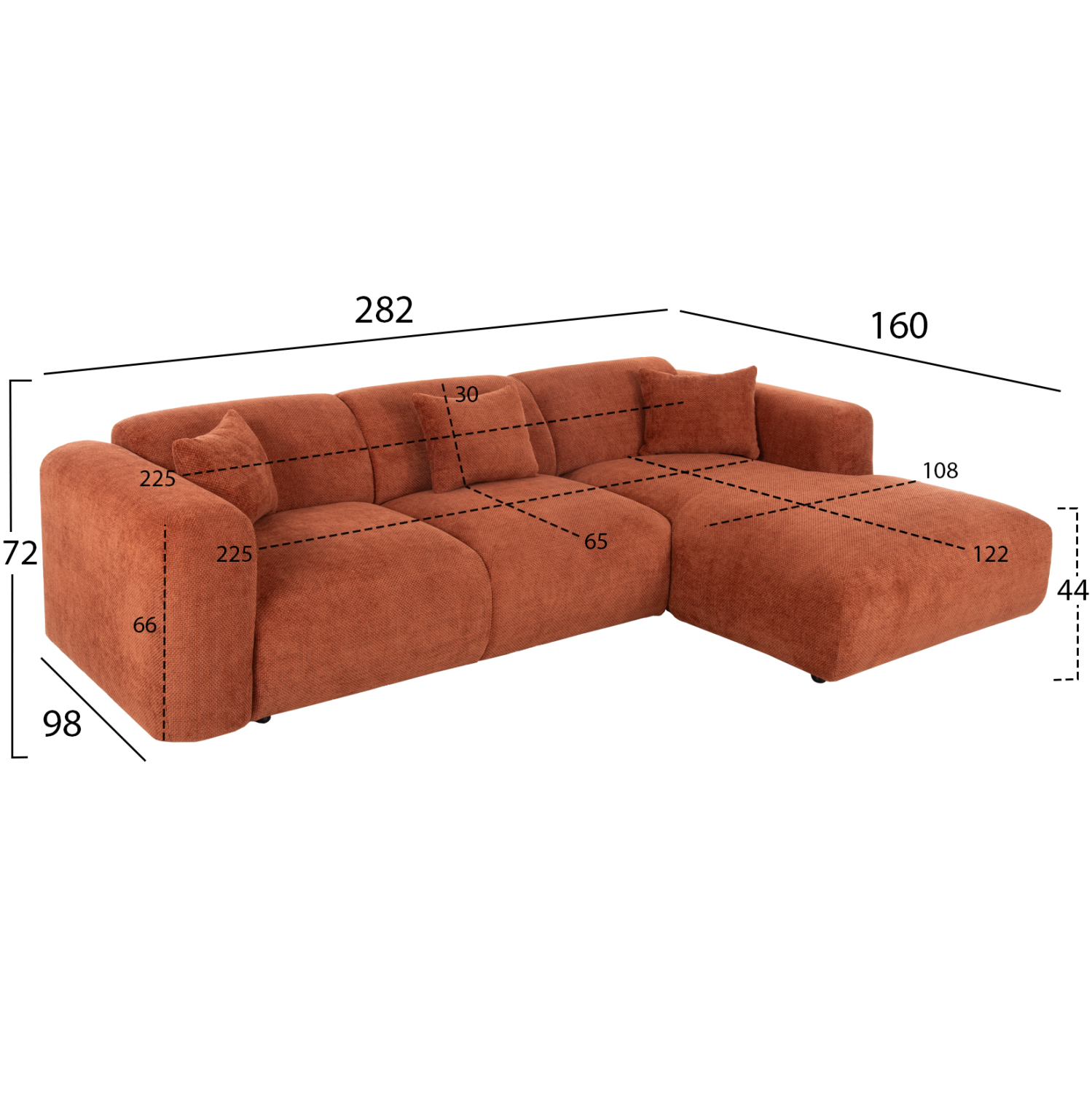 ΚΑΝΑΠΕΣ ΓΩΝΙΑ BRICKEN ΚΕΡΑΜΙΔΙ ΥΦΑΣΜΑ 110-282x98-160x72Υεκ. 2