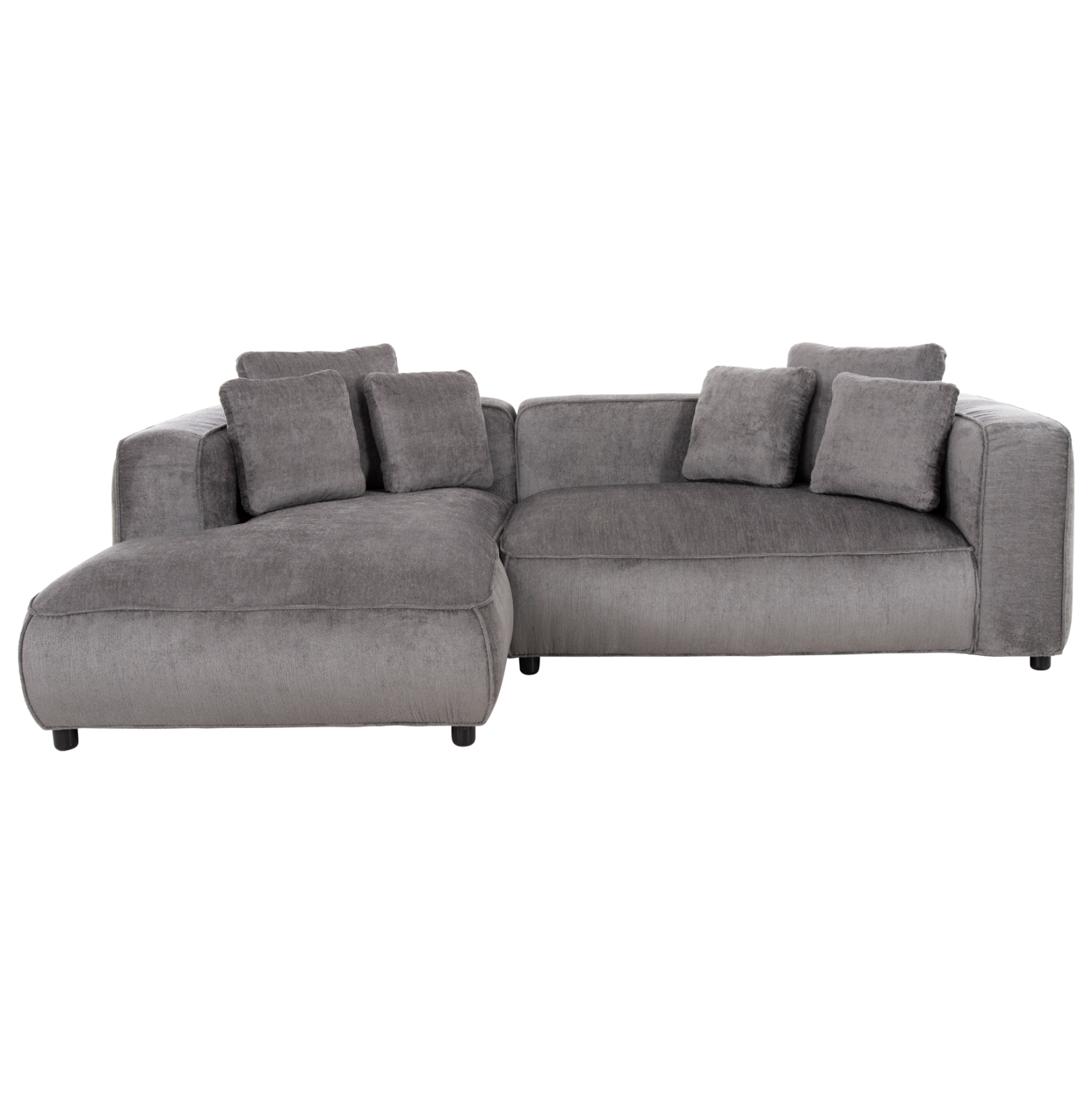 ΚΑΝΑΠΕΣ ΓΩΝΙΑ (ΑΡΙΣΤΕΡΗ) 3-ΘΕΣΙΟΣ GRACE ΓΚΡΙ ΥΦΑΣΜΑ 252x160x70-90Υεκ 3