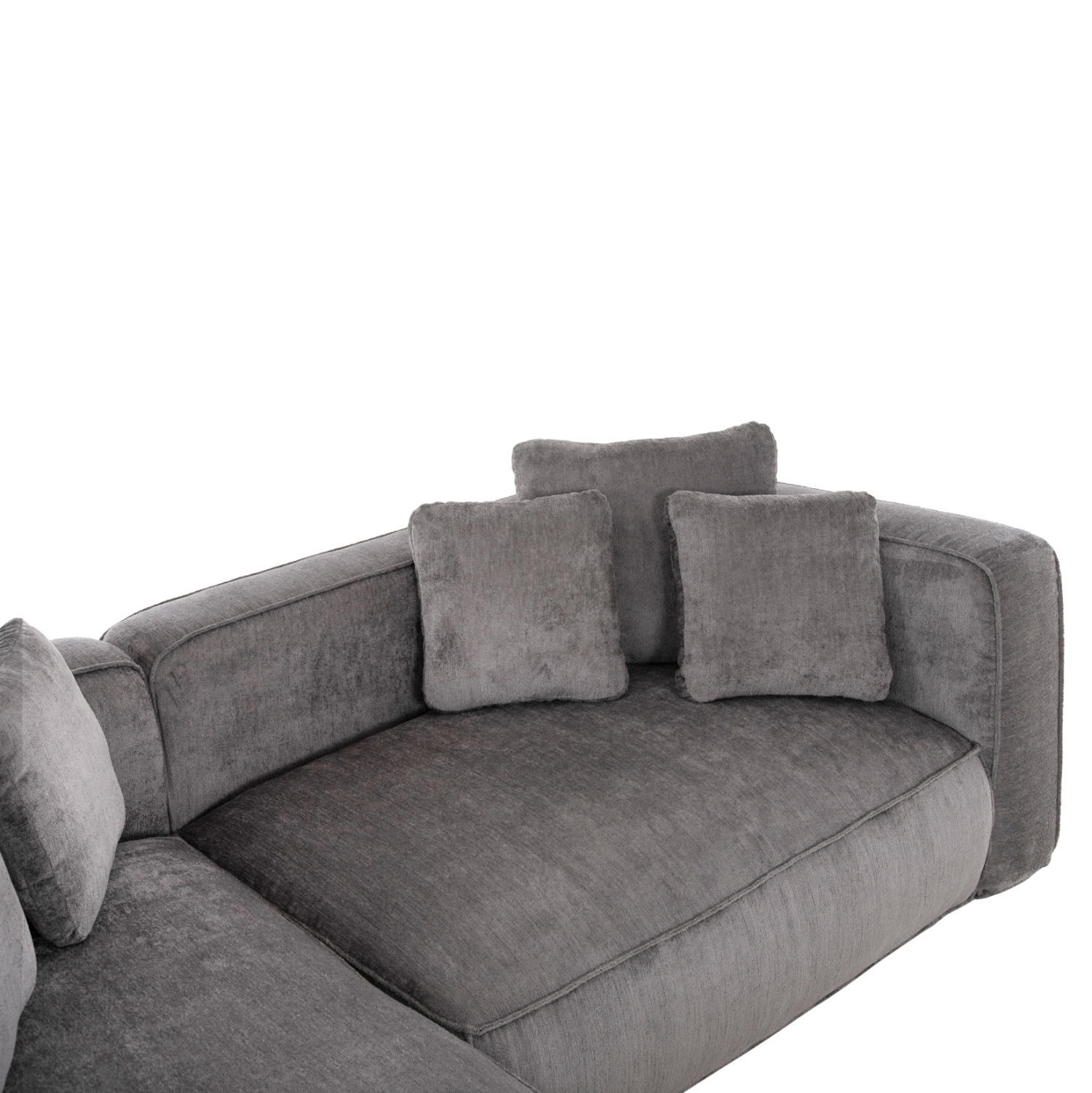 ΚΑΝΑΠΕΣ ΓΩΝΙΑ (ΑΡΙΣΤΕΡΗ) 3-ΘΕΣΙΟΣ GRACE ΓΚΡΙ ΥΦΑΣΜΑ 252x160x70-90Υεκ 8