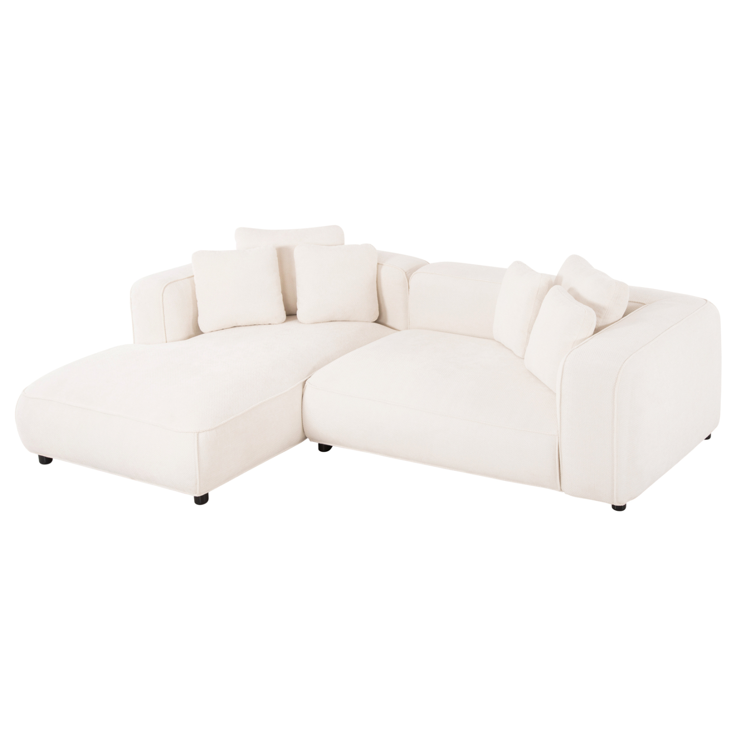 ΚΑΝΑΠΕΣ ΓΩΝΙΑ (ΑΡΙΣΤΕΡΗ) 3-ΘΕΣΙΟΣ GRACE ΛΕΥΚΟ ΥΦΑΣΜΑ 252x160x70-90Υεκ 1