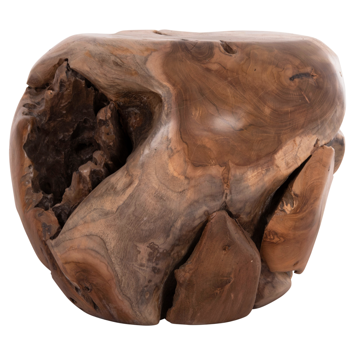 ΒΟΗΘΗΤΙΚΟ ΤΡΑΠΕΖΙ LOGGY ΞΥΛΟ TEAK--ΦΥΣΙΚΟ 50x50x50Υεκ. 5