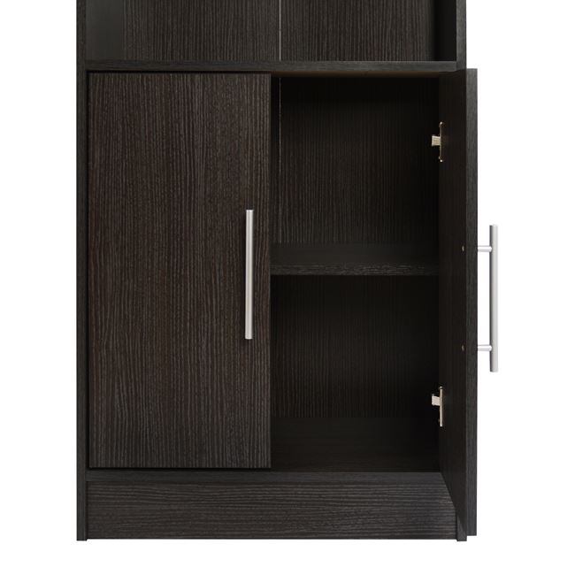 ΒΙΒΛΙΟΘΗΚΗ ΜΕΛΑΜΙΝΗΣ ENSLEY ZEBRANO 60X30X180 εκ. 5