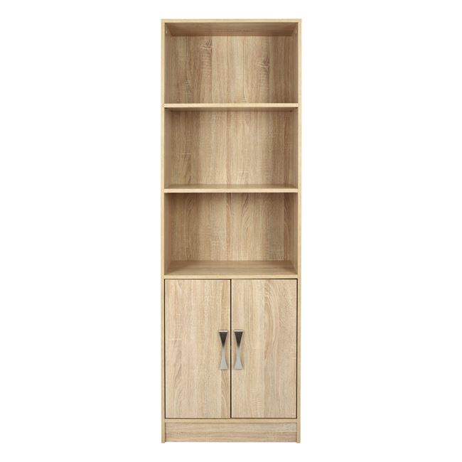 ΒΙΒΛΙΟΘΗΚΗ ΜΕΛΑΜΙΝΗΣ ENSLEY SONAMA ΜΕ ΧΕΡΟΥΛΙ 60x30x180εκ 3