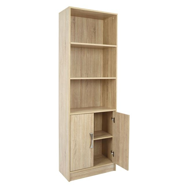 ΒΙΒΛΙΟΘΗΚΗ ΜΕΛΑΜΙΝΗΣ ENSLEY SONAMA ΜΕ ΧΕΡΟΥΛΙ 60x30x180εκ 4