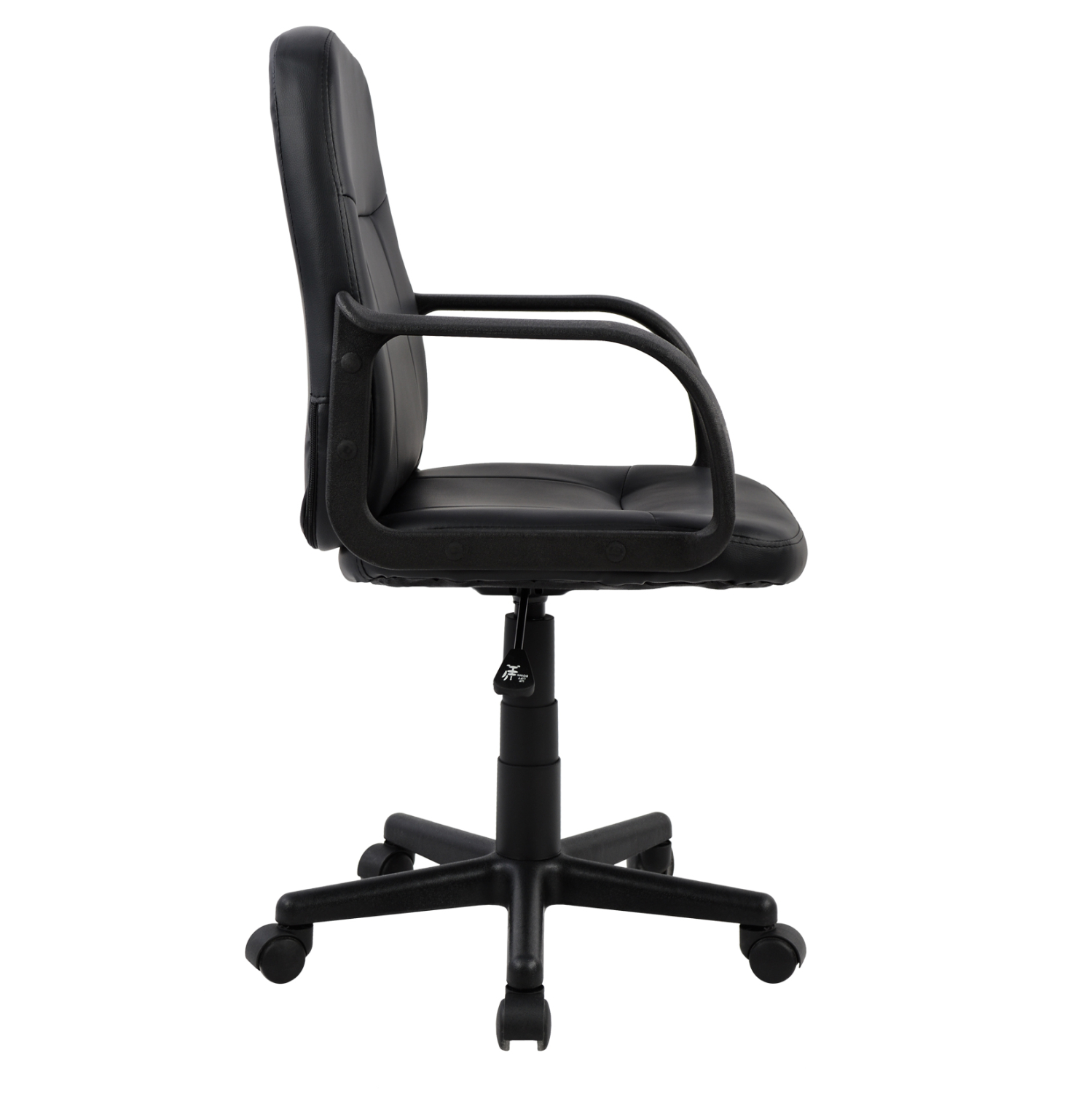 ΚΑΡΕΚΛΑ ΓΡΑΦΕΙΟΥ GRANE ΜΕ ΜΠΡΑΤΣΑ ΜΑΥΡO PU 56,5x50x88-100Υ εκ. 3