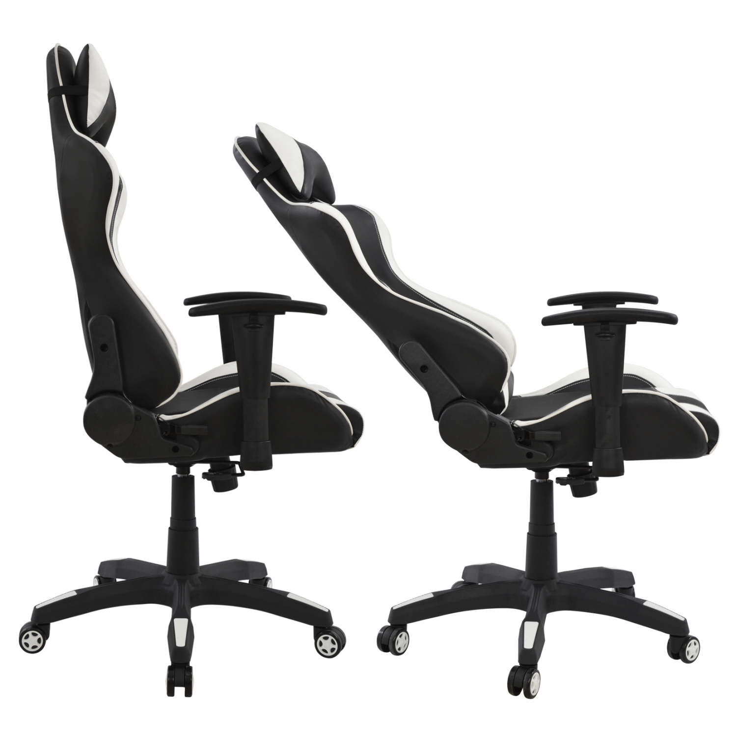 ΚΑΡΕΚΛΑ ΓΡΑΦΕΙΟΥ GAMING SPEED ΜΑΥΡΟ ΛΕΥΚΟ PU 68,5x71,5x133,5 cm 4