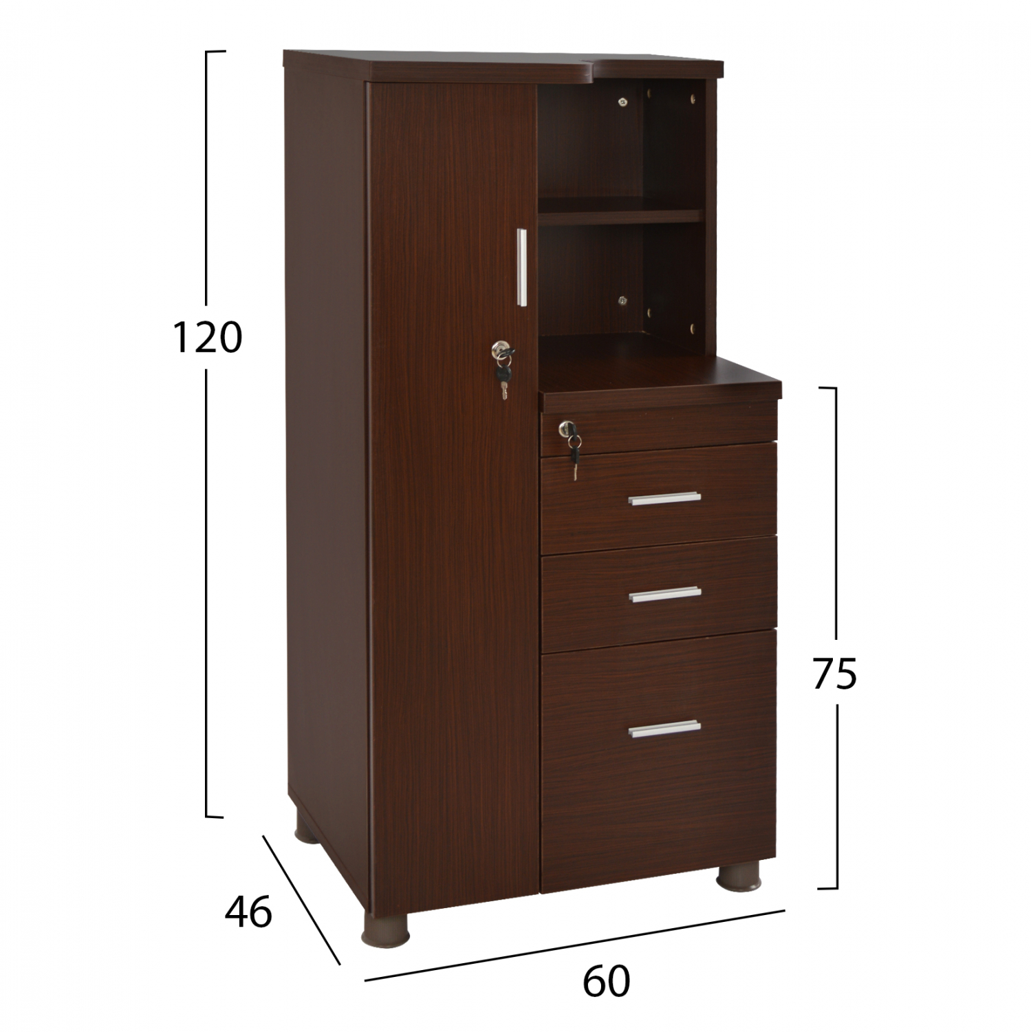 ΝΤΟΥΛΑΠΙ ΓΡΑΦΕΙΟΥ ΕΠΑΓΓΕΛΜΑΤΙΚΟ WENGE 60x46x120 2