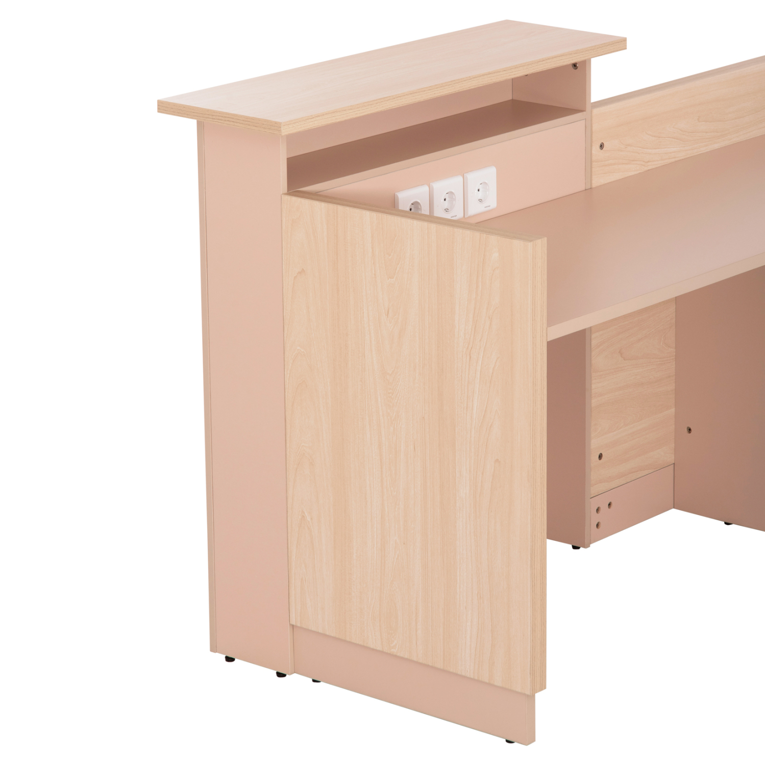 ΓΡΑΦΕΙΟ ΥΠΟΔΟΧΗΣ ΜΕΛΑΜΙΝΗ ΣΕ SONAMA-ΜΠΕΖ 240x80x106Υεκ. 5