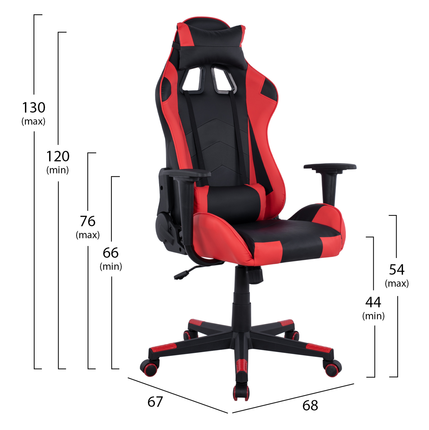ΠΟΛΥΘΡΟΝΑ GAMING WINTER ΜΑΥΡΗ-KOKKINH 68Χ67Χ130 ΕΚ 2