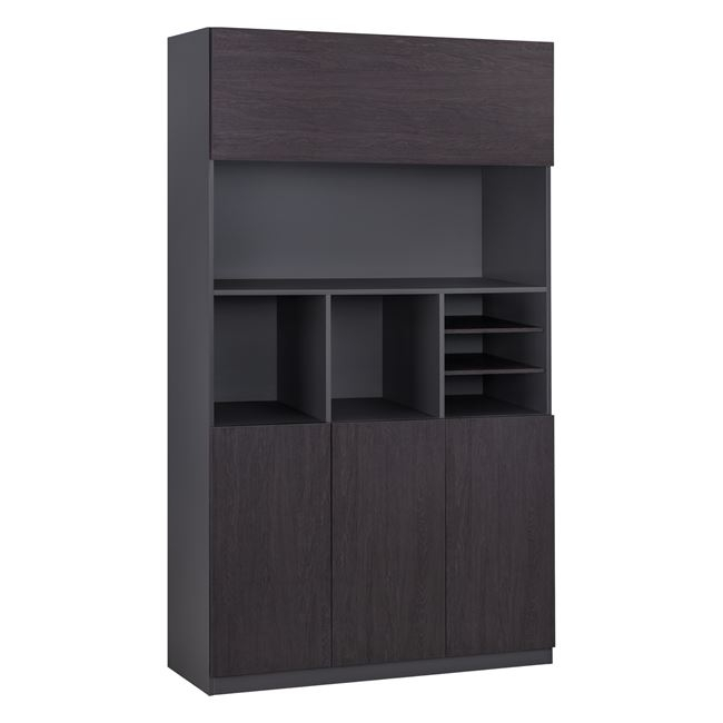 ΒΙΒΛΙΟΘΗΚΗ ΓΡΑΦΕΙΟΥ ΕΠΑΓΓΕΛΜΑΤΙΚΗ ROSEWOOD 120Χ40Χ200Υ εκ. 1