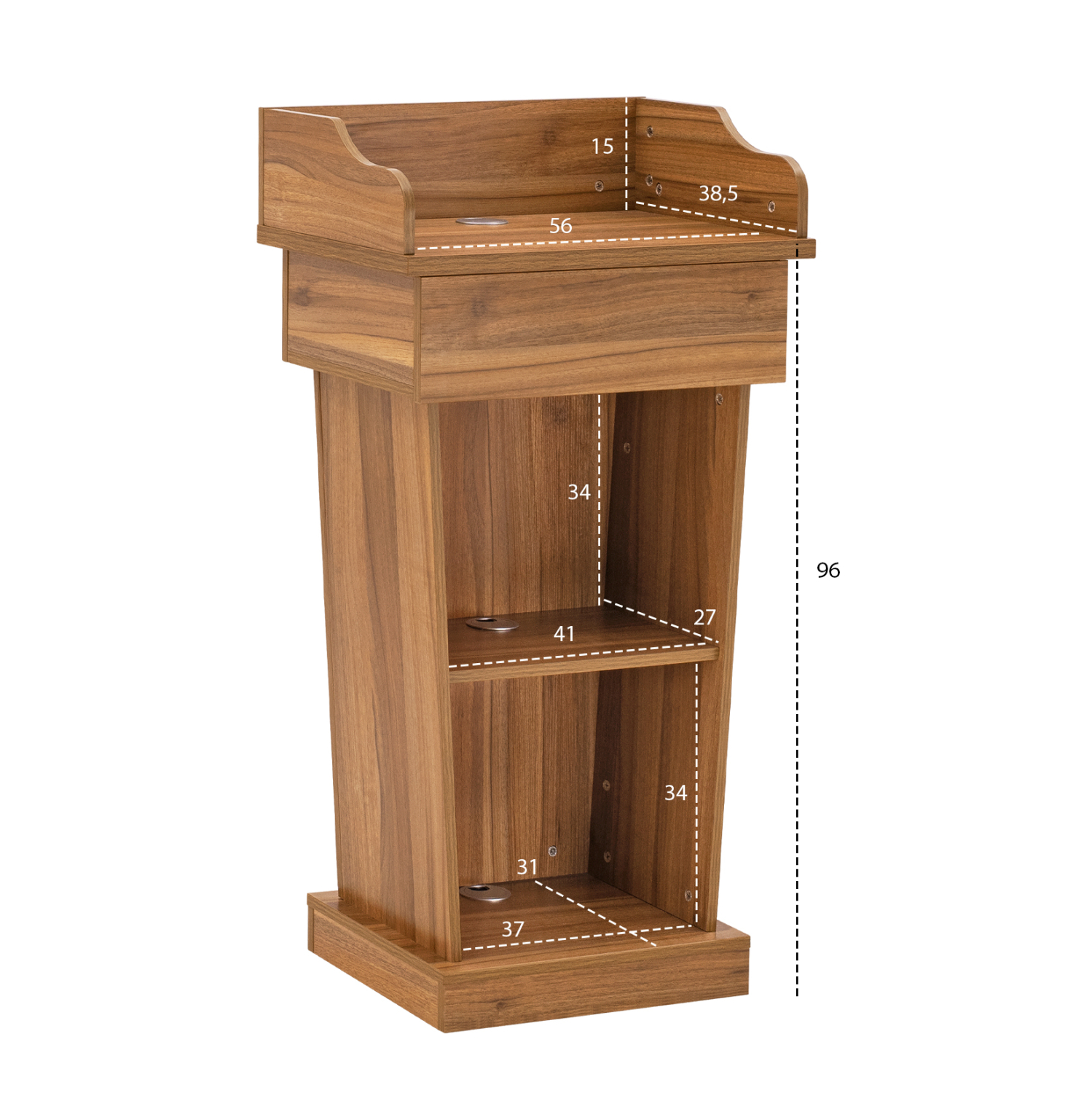 ΑΝΑΛΟΓΙΟ ΕΚΦΩΝΗΤΗ SUPREME HONEY OAK 59,5Χ40Χ111Υ εκ. 3