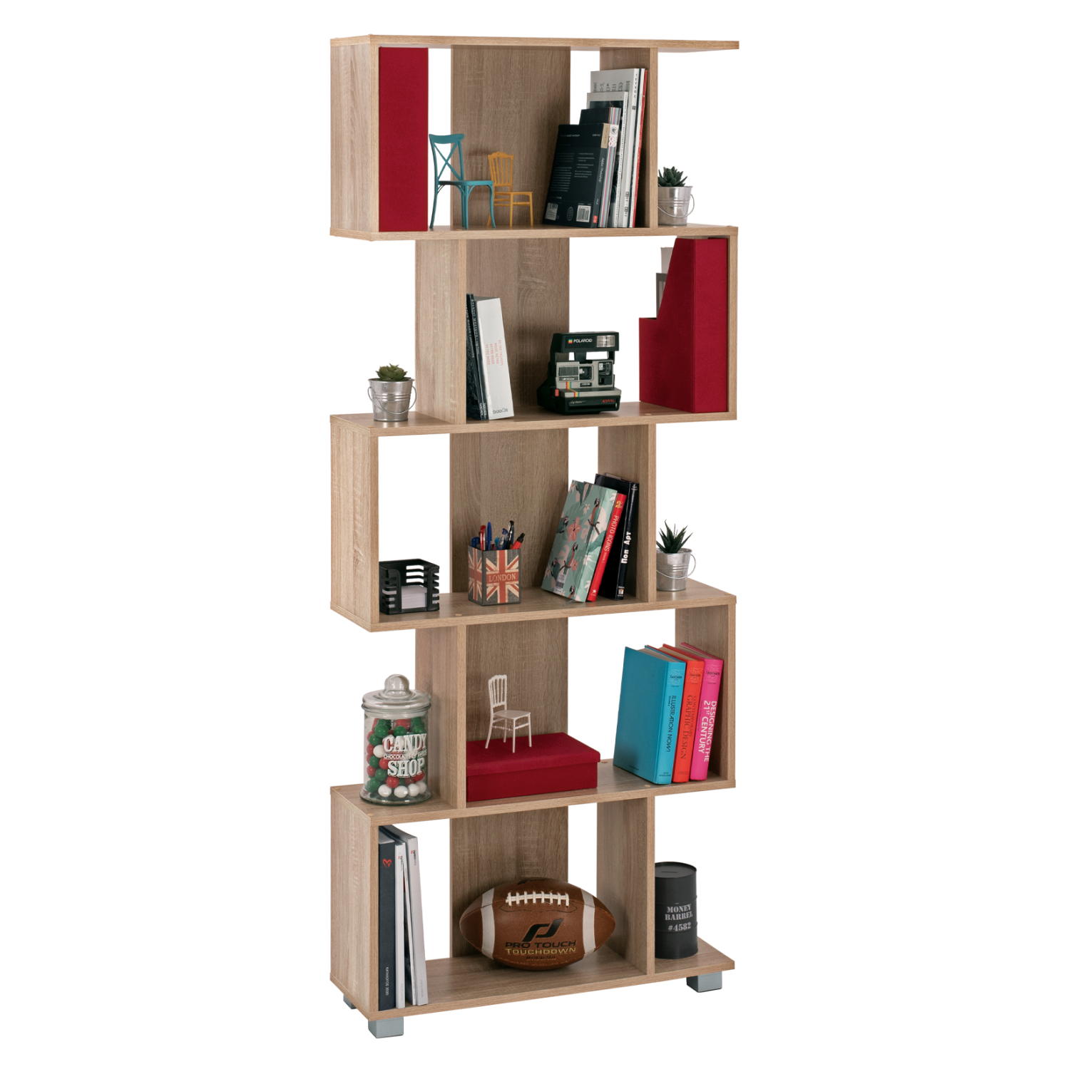 ΒΙΒΛΙΟΘΗΚΗ ΜΕΛΑΜΙΝΗΣ EZIR SONAMA 70x25x177Υ εκ. 1