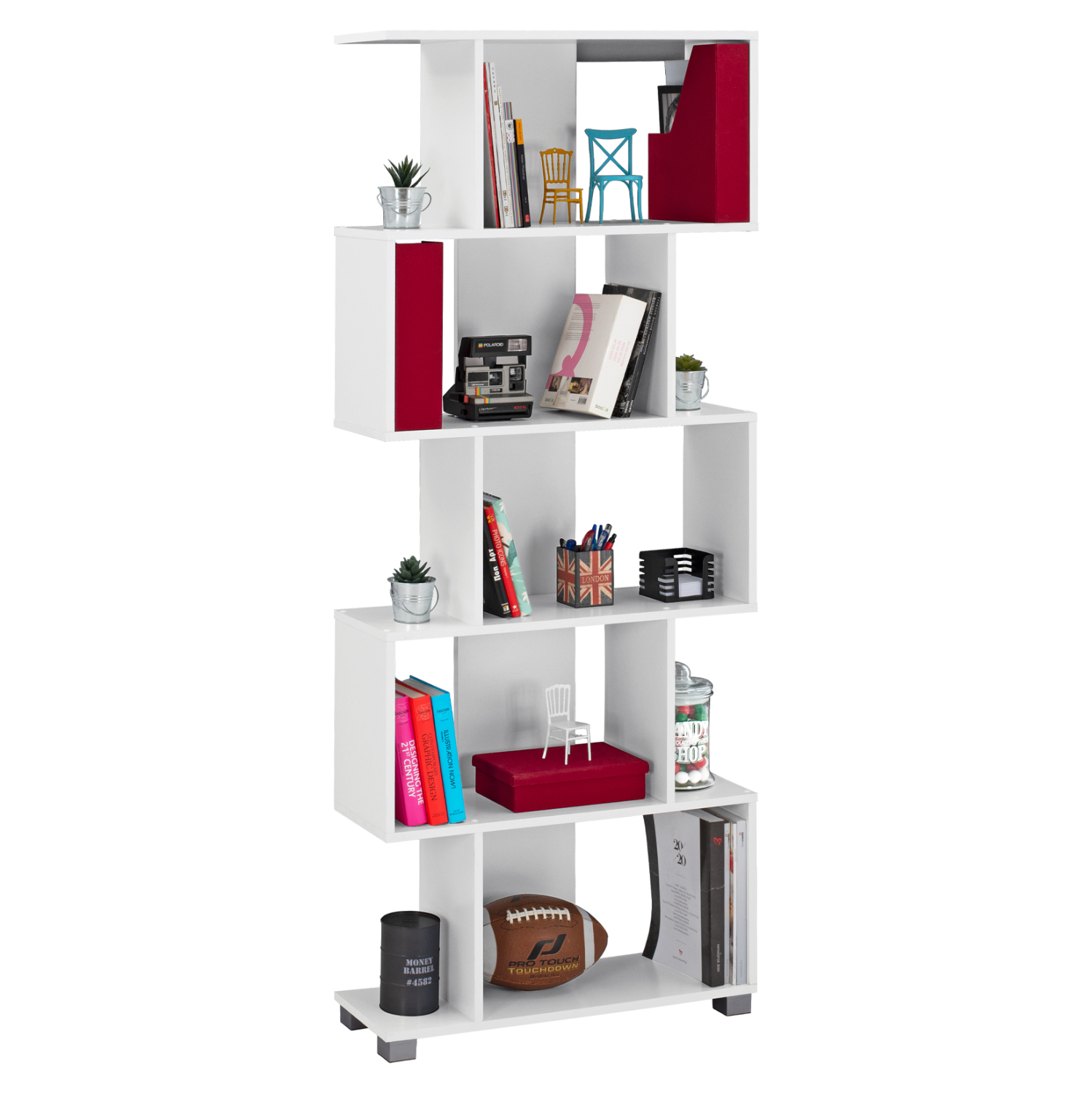 ΒΙΒΛΙΟΘΗΚΗ ΜΕΛΑΜΙΝΗΣ ΛΕΥΚΗ 70x25x177 εκ. 1