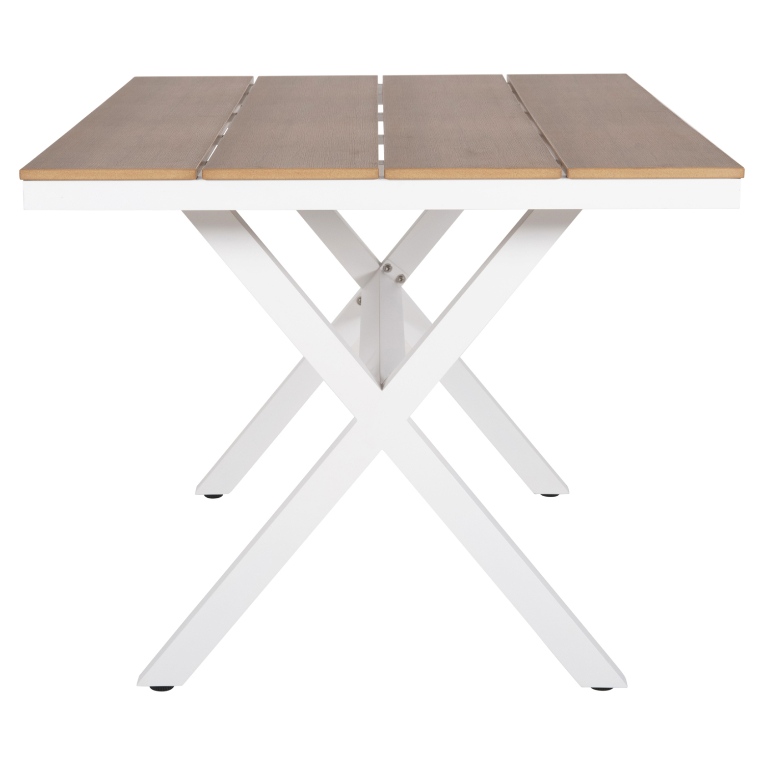 ΤΡΑΠΕΖΙ ΑΛΟΥΜΙΝΙΟΥ ΟΡΘΟΓΩΝΙΟ TAWNEE ΛΕΥΚΟ-POLYWOOD ΦΥΣΙΚΟ 150x89,5x73Υεκ 5