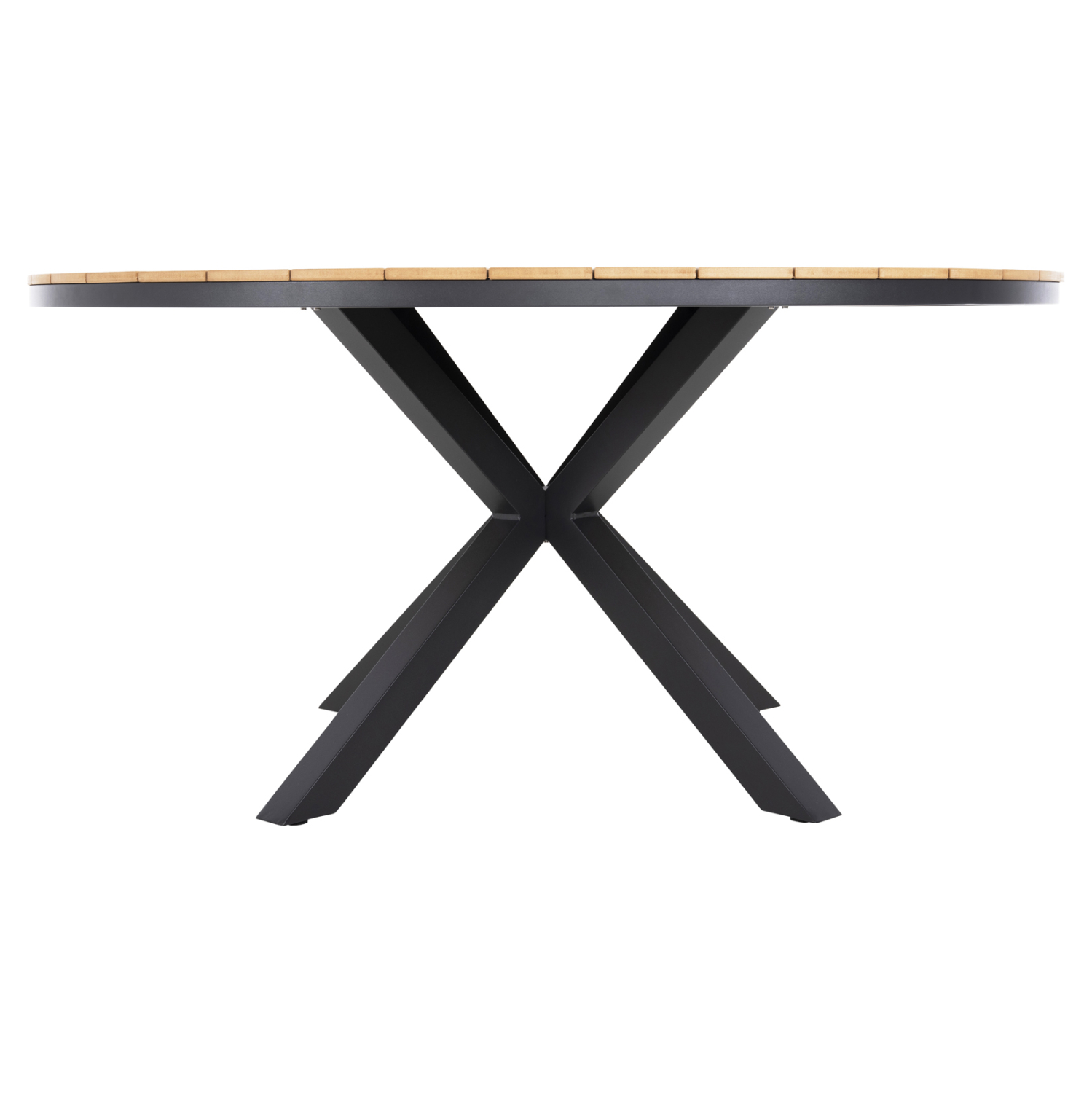 ΤΡΑΠΕΖΙ ΣΤΡΟΓΓΥΛΟ ΕΞ.ΧΩΡΟΥ MORIL ΑΛΟΥΜΙΝΙΟ ΑΝΘΡΑΚΙ-POLYWOOD ΦΥΣΙΚΟ Φ150εκ. 4