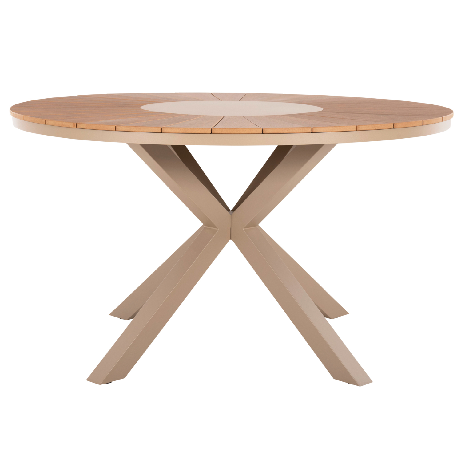 ΤΡΑΠΕΖΙ ΣΤΡΟΓΓΥΛΟ ΕΞ.ΧΩΡΟΥ MORIL ΑΛΟΥΜΙΝΙΟ ΣΑΜΠΑΝΙ-POLYWOOD ΦΥΣΙΚΟ Φ150εκ. 3