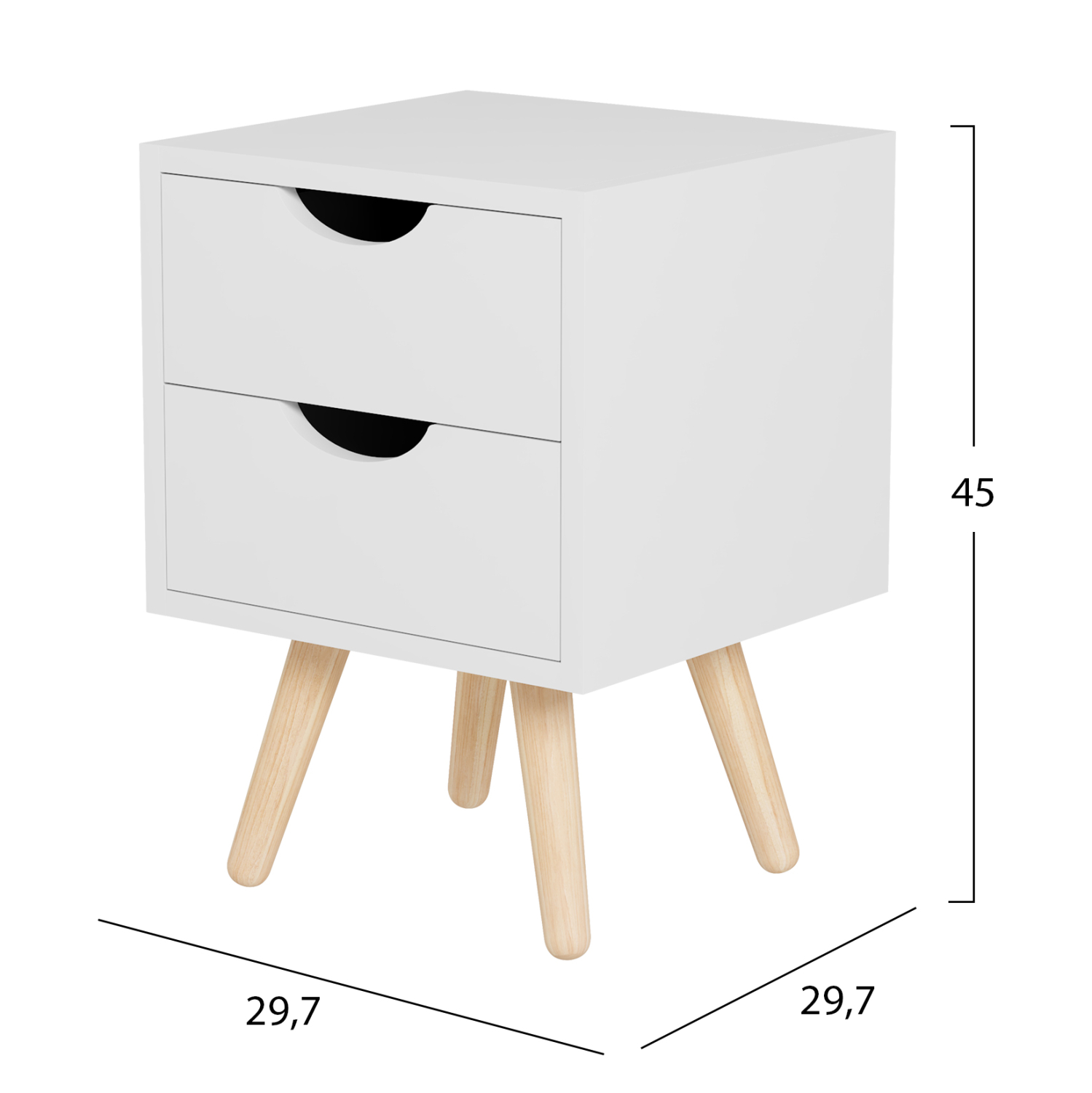 ΚΟΜΟΔΙΝΟ DINKL ΜΕΛΑΜΙΝΗ-2 ΣΥΡΤΑΡΙΑ ΛΕΥΚΟ 29,7x29,7x45Υεκ 2
