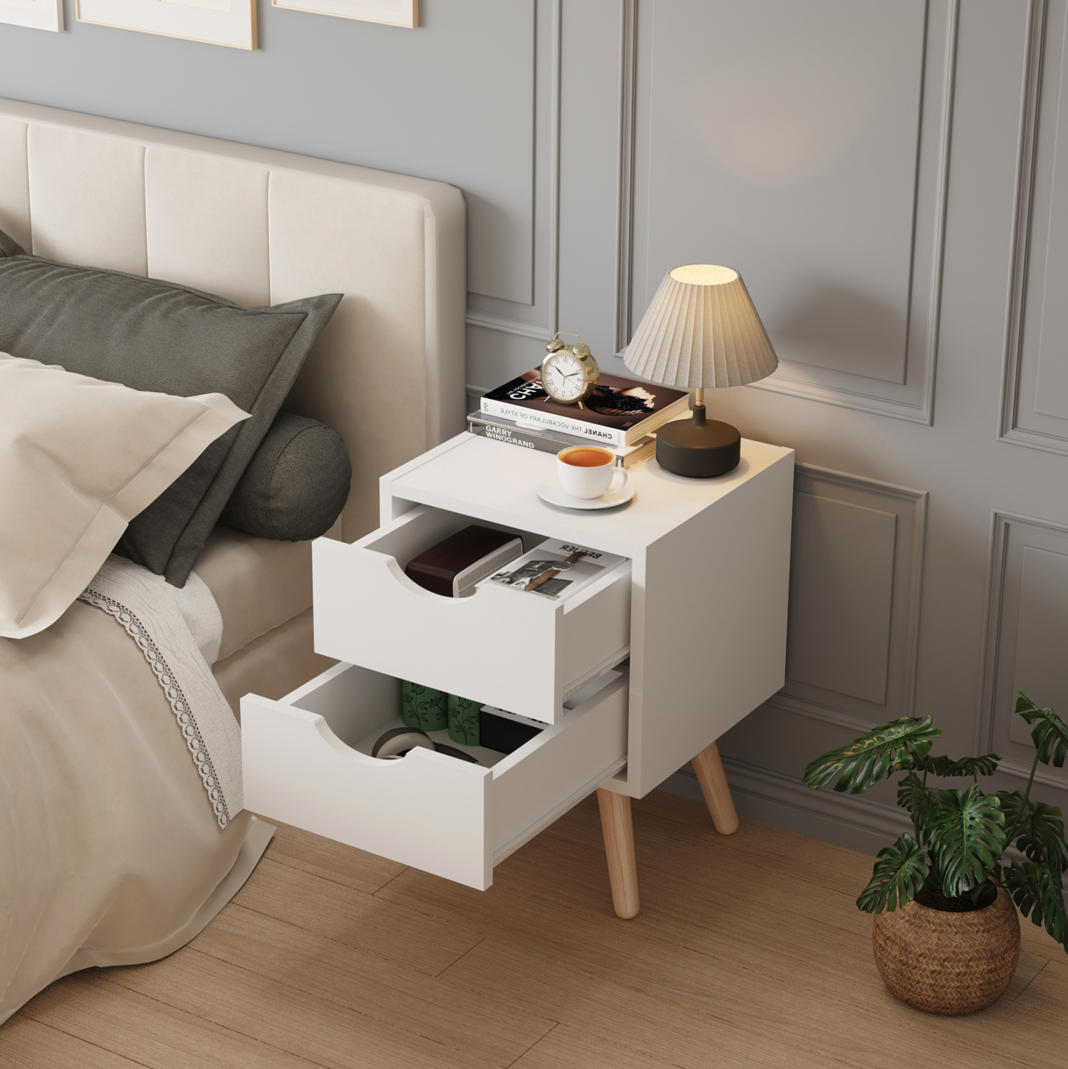 ΚΟΜΟΔΙΝΟ DINKL ΜΕΛΑΜΙΝΗ-2 ΣΥΡΤΑΡΙΑ ΛΕΥΚΟ 29,7x29,7x45Υεκ 5