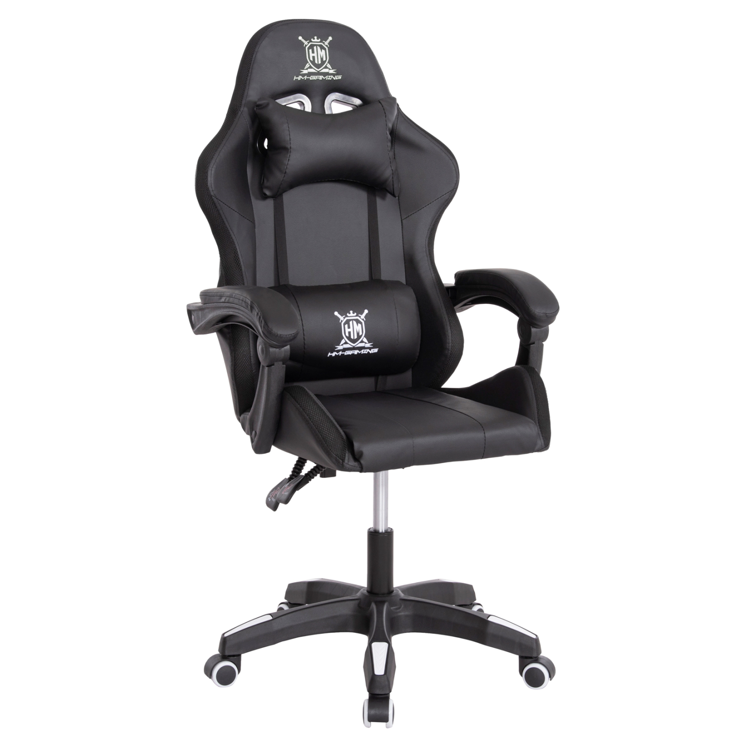 ΠΟΛΥΘΡΟΝΑ GAMING DARREN ΜΑΥΡΟ-ΛΕΥΚΟ PVC & NYLON 58.5x100x120Υεκ. 1
