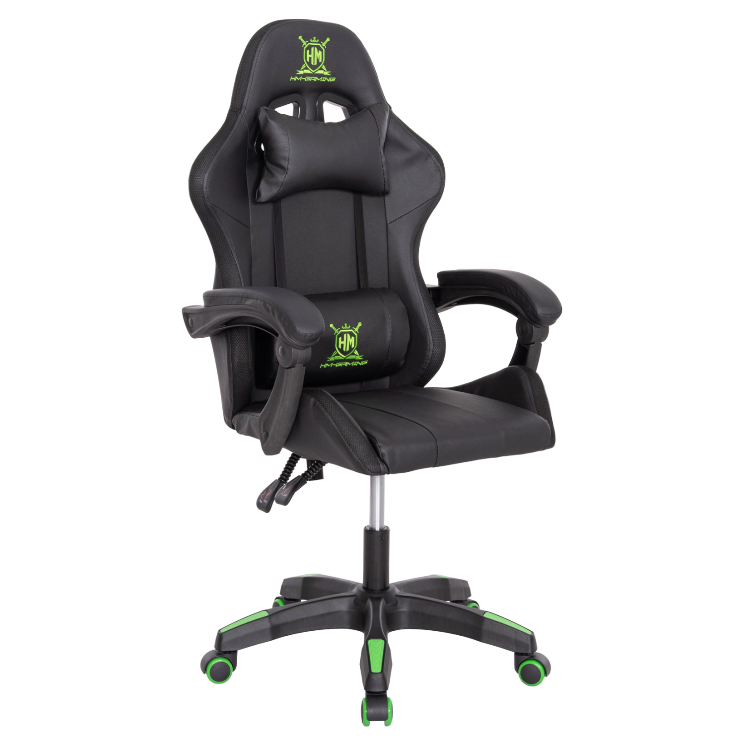 ΠΟΛΥΘΡΟΝΑ GAMING DARREN ΜΑΥΡΟ-ΠΡΑΣΙΝΟ PVC & NYLON 58.5x100x120Υεκ. 1