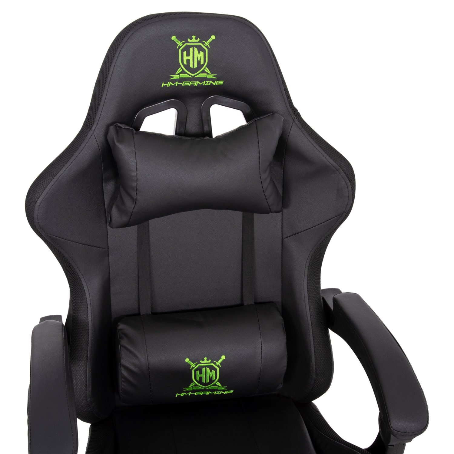 ΠΟΛΥΘΡΟΝΑ GAMING DARREN ΜΑΥΡΟ-ΠΡΑΣΙΝΟ PVC & NYLON 58.5x100x120Υεκ. 7
