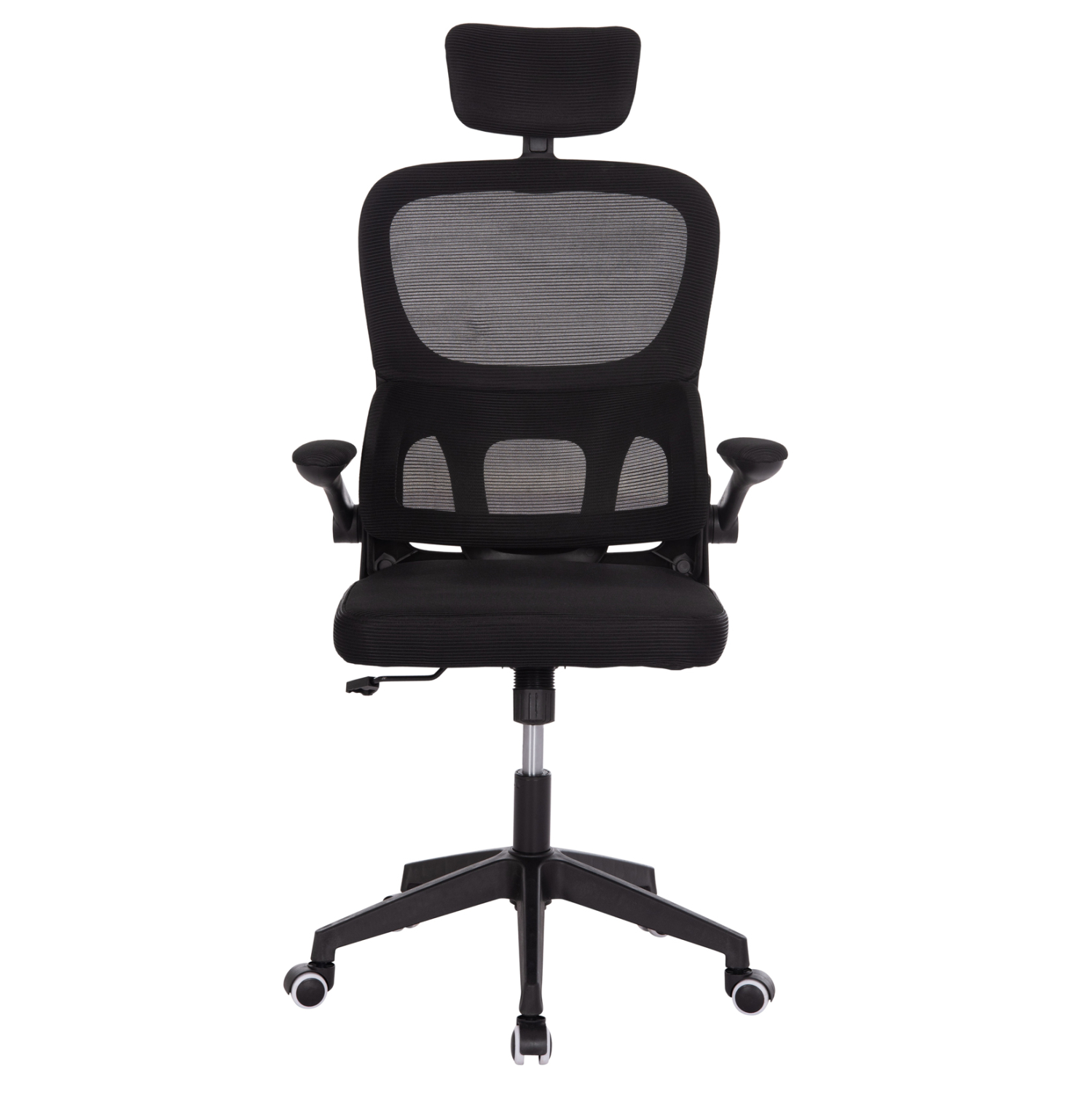 ΚΑΡΕΚΛΑ ΓΡΑΦΕΙΟΥ BASTON ΜΑΥΡΟ MESH & PP ΣΚΕΛΕΤΟΣ 64x60x117-127Υεκ. 3