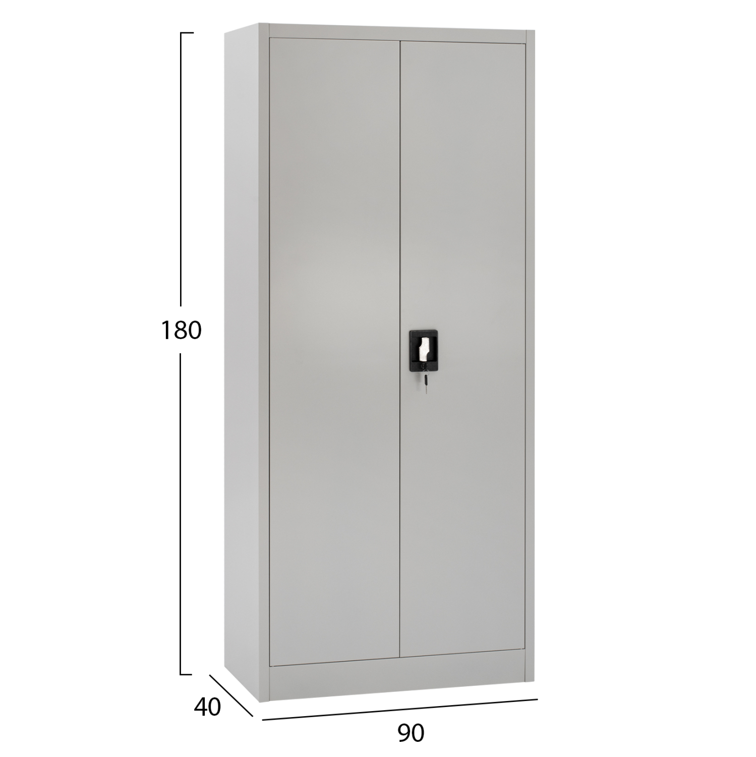 ΝΤΟΥΛΑΠΑ ΜΕΤΑΛΛΙΚΗ ΜΕ ΧΩΡΙΣΜΑ ΔΙΦΥΛΛΗ ΑΝΟΙΧΤΟ ΓΚΡΙ 90Χ40Χ180Yεκ. 2