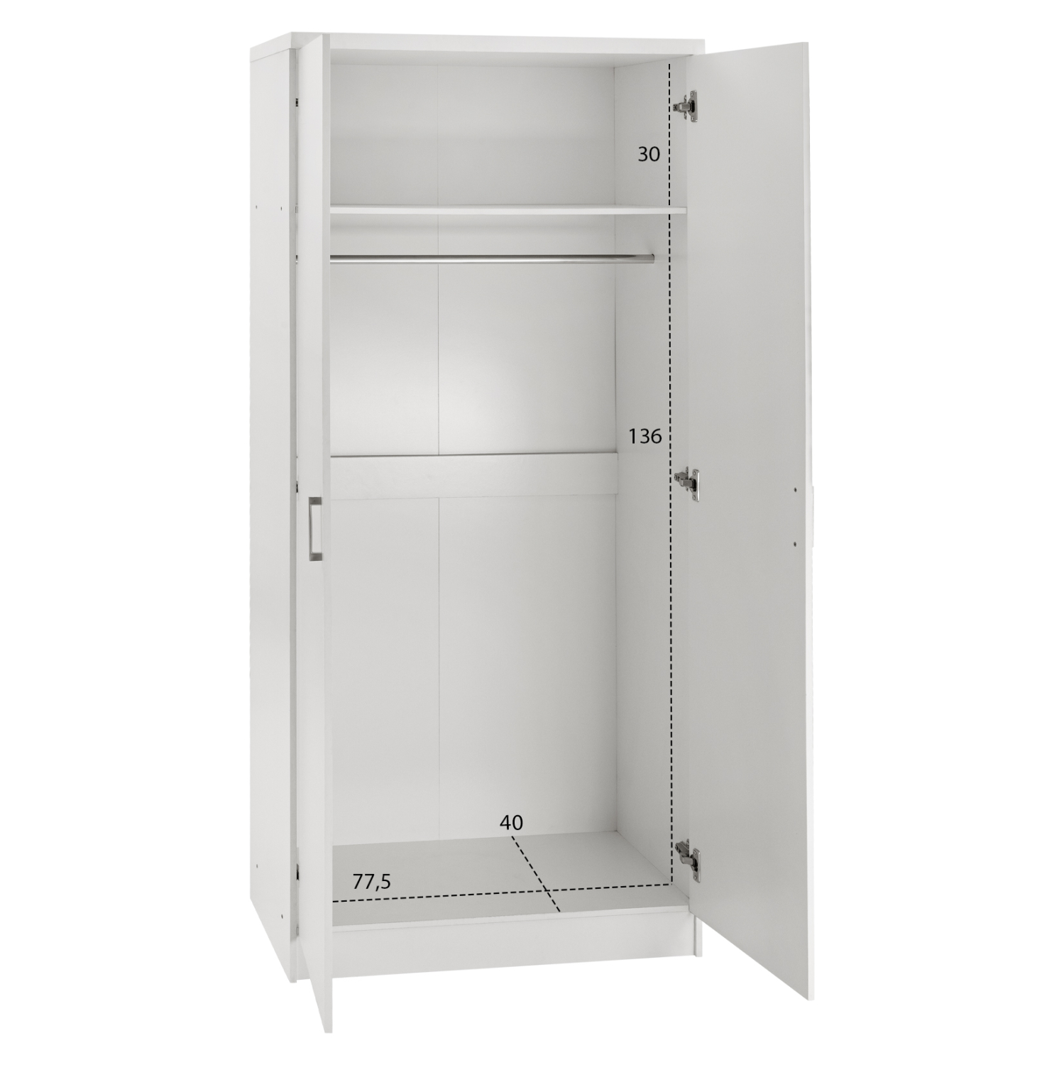 ΝΤΟΥΛΑΠΑ 2ΦΥΛΛΗ JENNA ΛΕΥΚΗ 80x43x181 εκ. 3