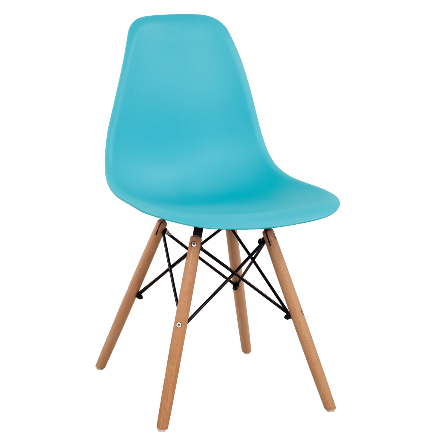 ΚΑΡΕΚΛΑ ΜΕ ΞΥΛΙΝΑ ΠΟΔΙΑ TWIST PP ΤΙΡΚΟΥΑΖ ΚΑΘΙΣΜΑ 46x54x80Υεκ. 1