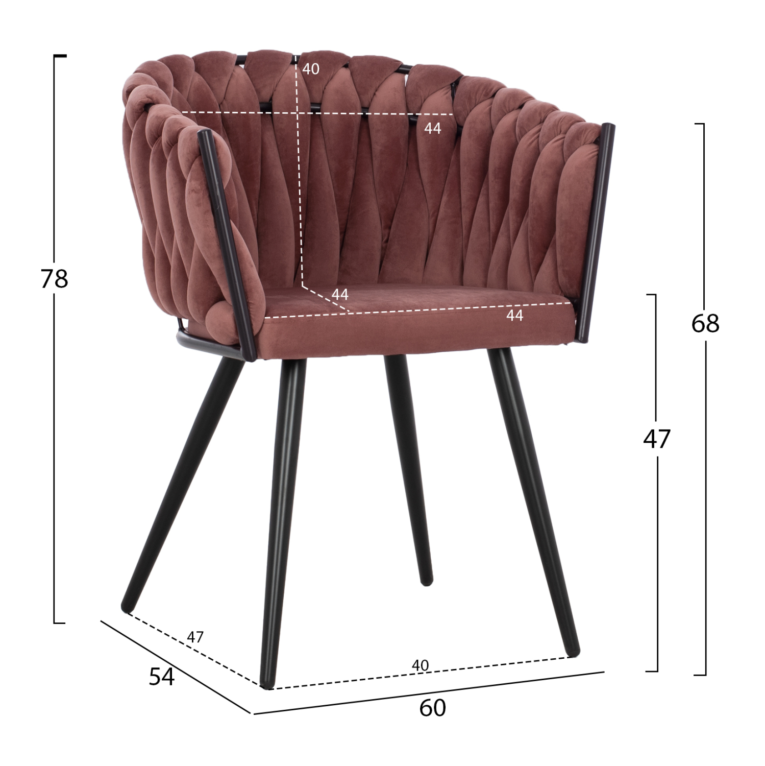 ΠΟΛΥΘΡΟΝΑΚΙ LUANDA ΒΕΛΟΥΔΟ ΣΑΠΙΟ ΜΗΛΟ ΚΑΙ ΜΕΤΑΛΛΙΚΑ ΠΟΔΙΑ 60x54x78 εκ. 2