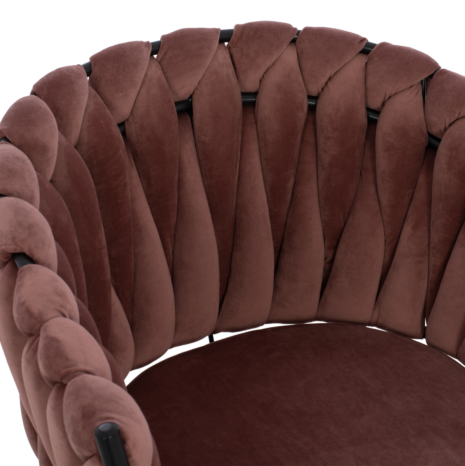 ΠΟΛΥΘΡΟΝΑΚΙ LUANDA ΒΕΛΟΥΔΟ ΣΑΠΙΟ ΜΗΛΟ ΚΑΙ ΜΕΤΑΛΛΙΚΑ ΠΟΔΙΑ 60x54x78 εκ. 7