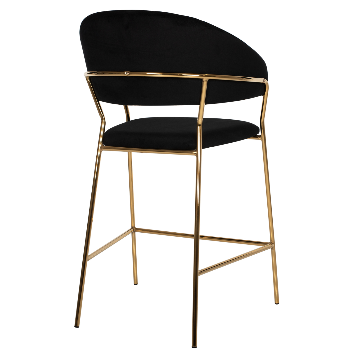 ΣΚΑΜΠΟ ΜΠΑΡ ΒΕΛΟΥΔΟ ΜΑΥΡΟ THEODORE ΧΡΥΣΟ ΜΕΤΑΛΛΙΚΟ ΣΚΕΛΕΤΟ 60x55x100Υεκ. 5